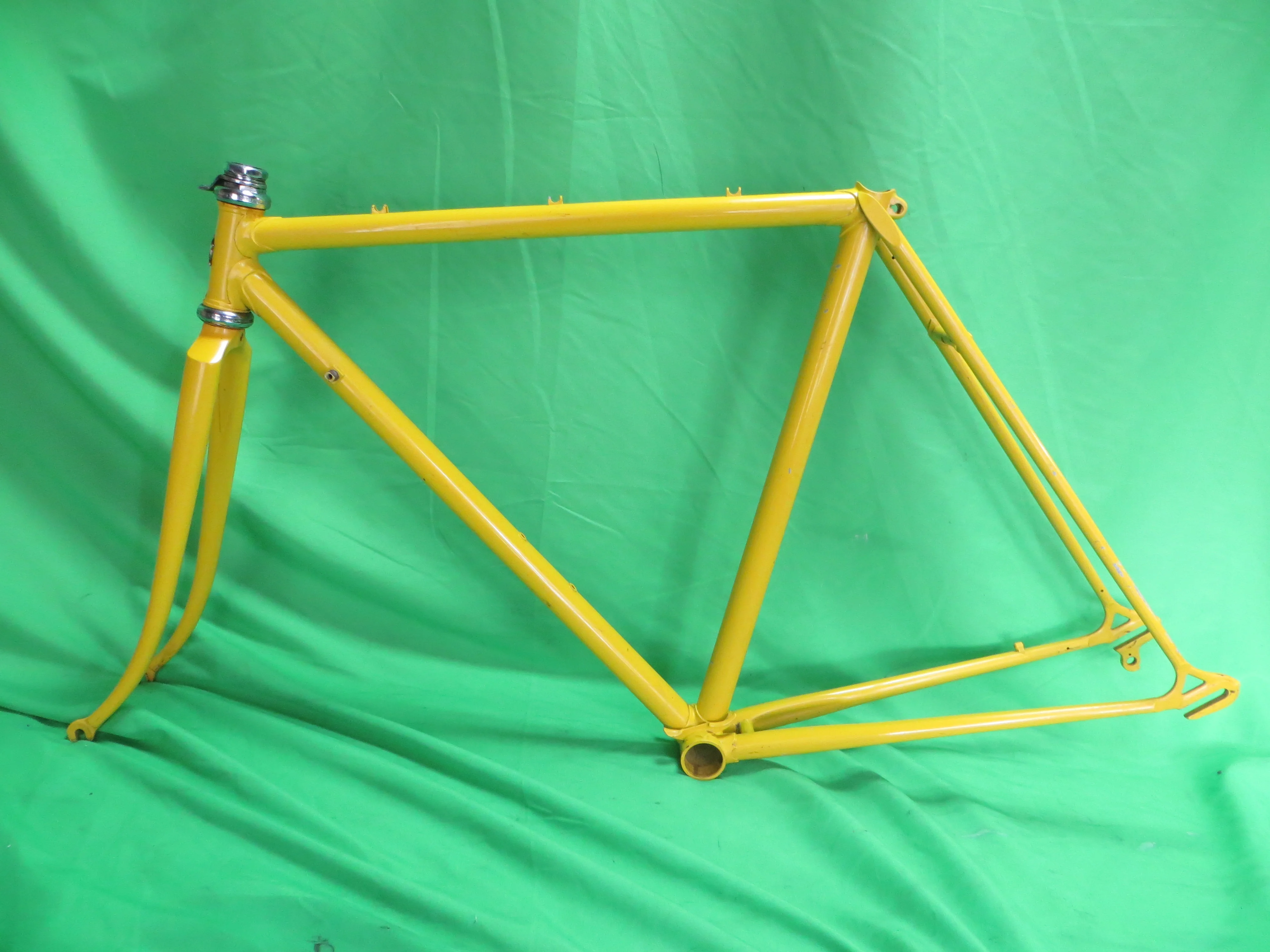 70's Nichibei Fuji Campy Dropouts Rearends // Yellow // 50cm Road Bike