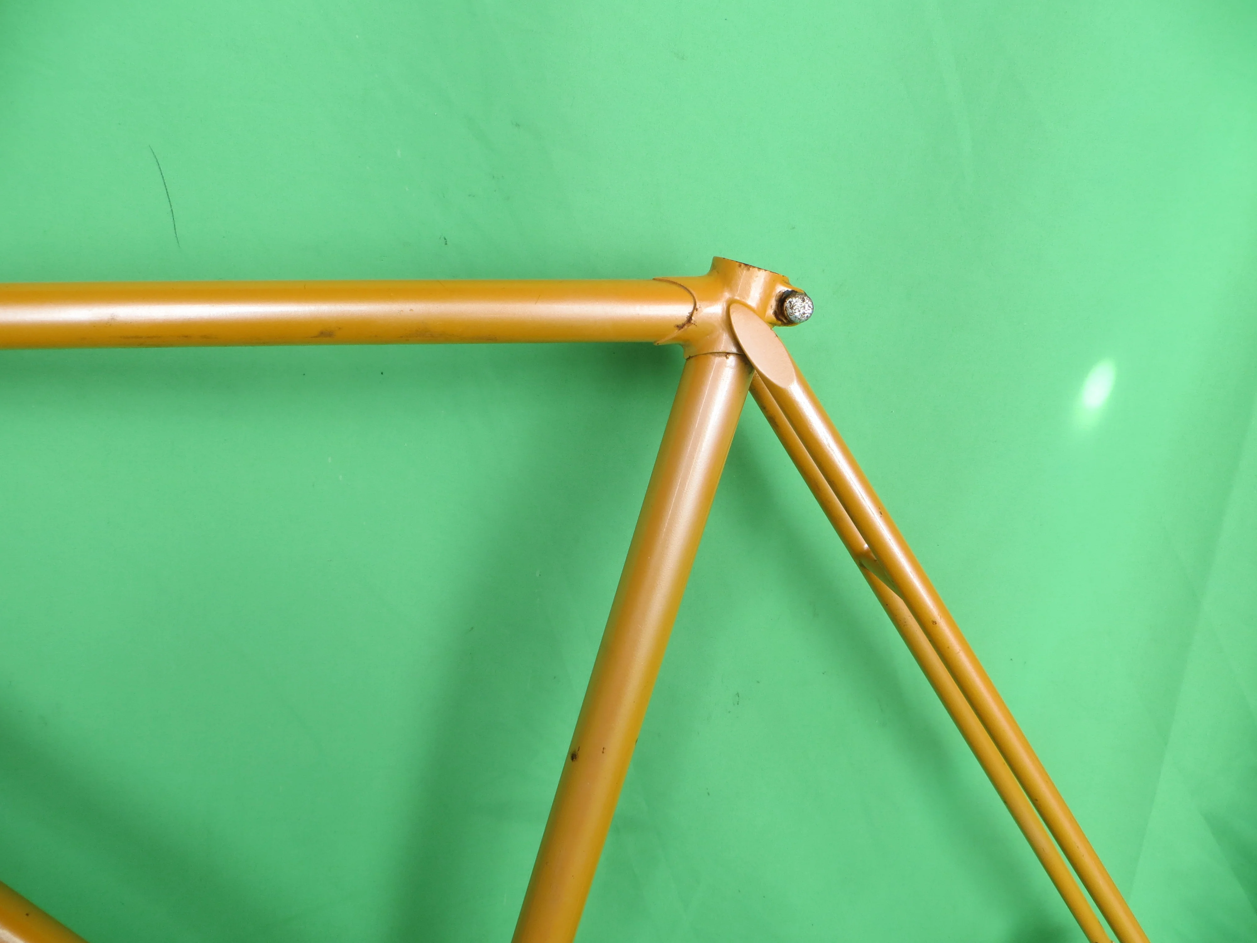 70's Everest?? Vintage Unknown Japanese Keirin Track Frame Campy Dropouts/Trackends // Orange  // 51cm - Image 5