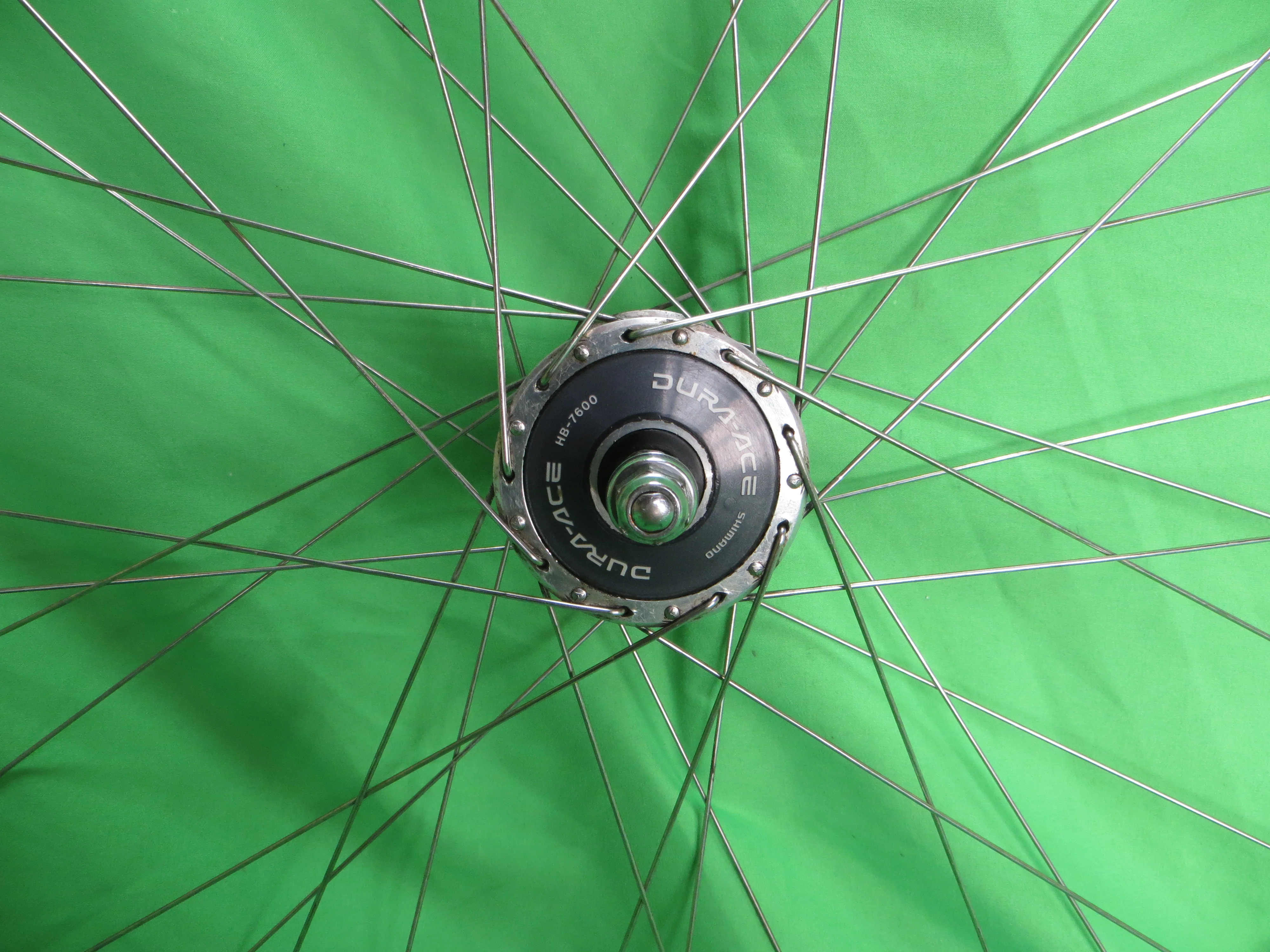 Araya Gold 16B 700c Tubular NJS rim, Shimano Dura Ace HB-7600 36H NJS 100mm/8mm Front Hub (25012504) - Image 2
