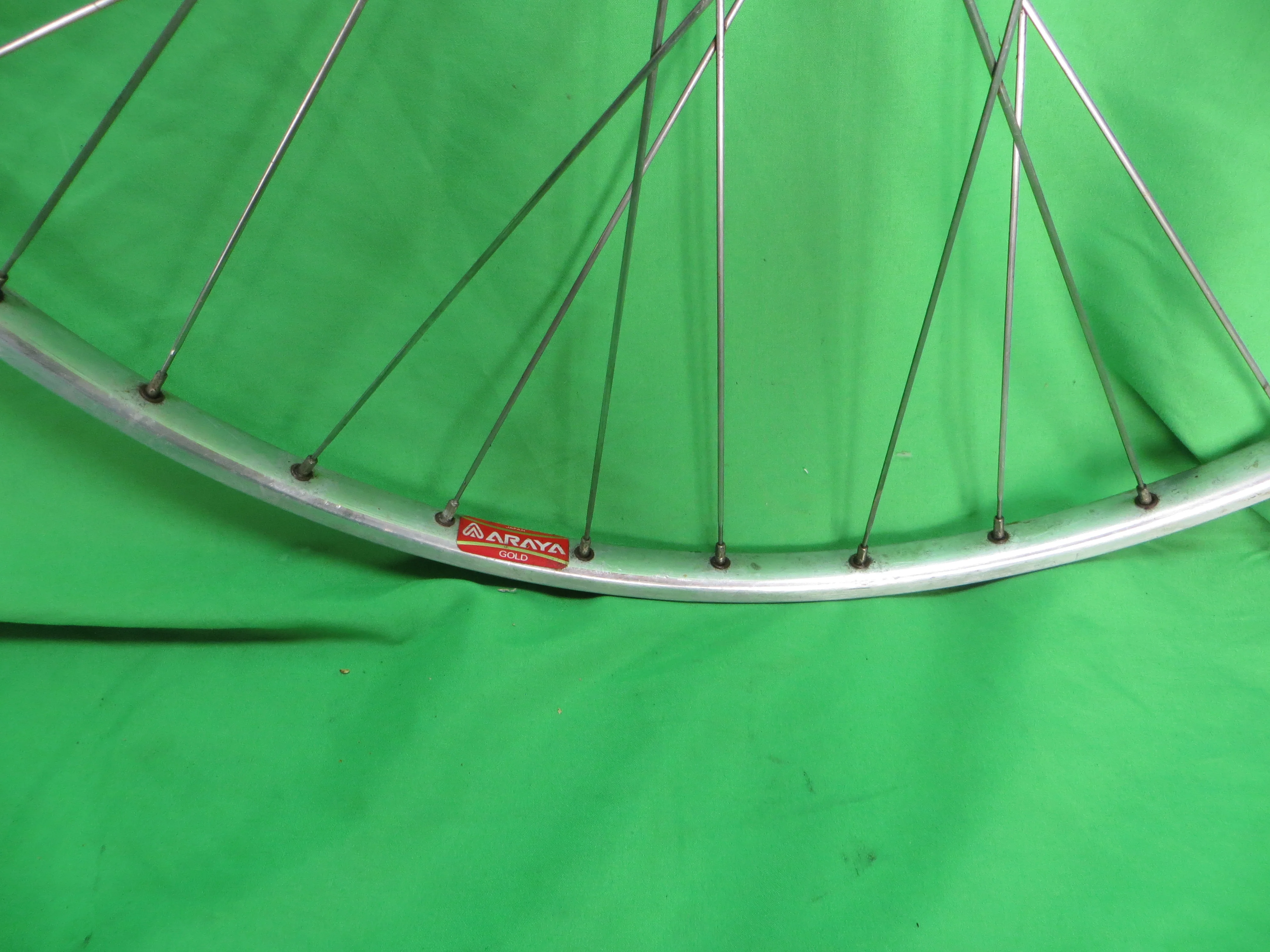 Araya Gold 16B 700c Tubular NJS rim, Shimano Dura Ace HB-7600 36H NJS 100mm/8mm Front Hub (25012506) - Image 3