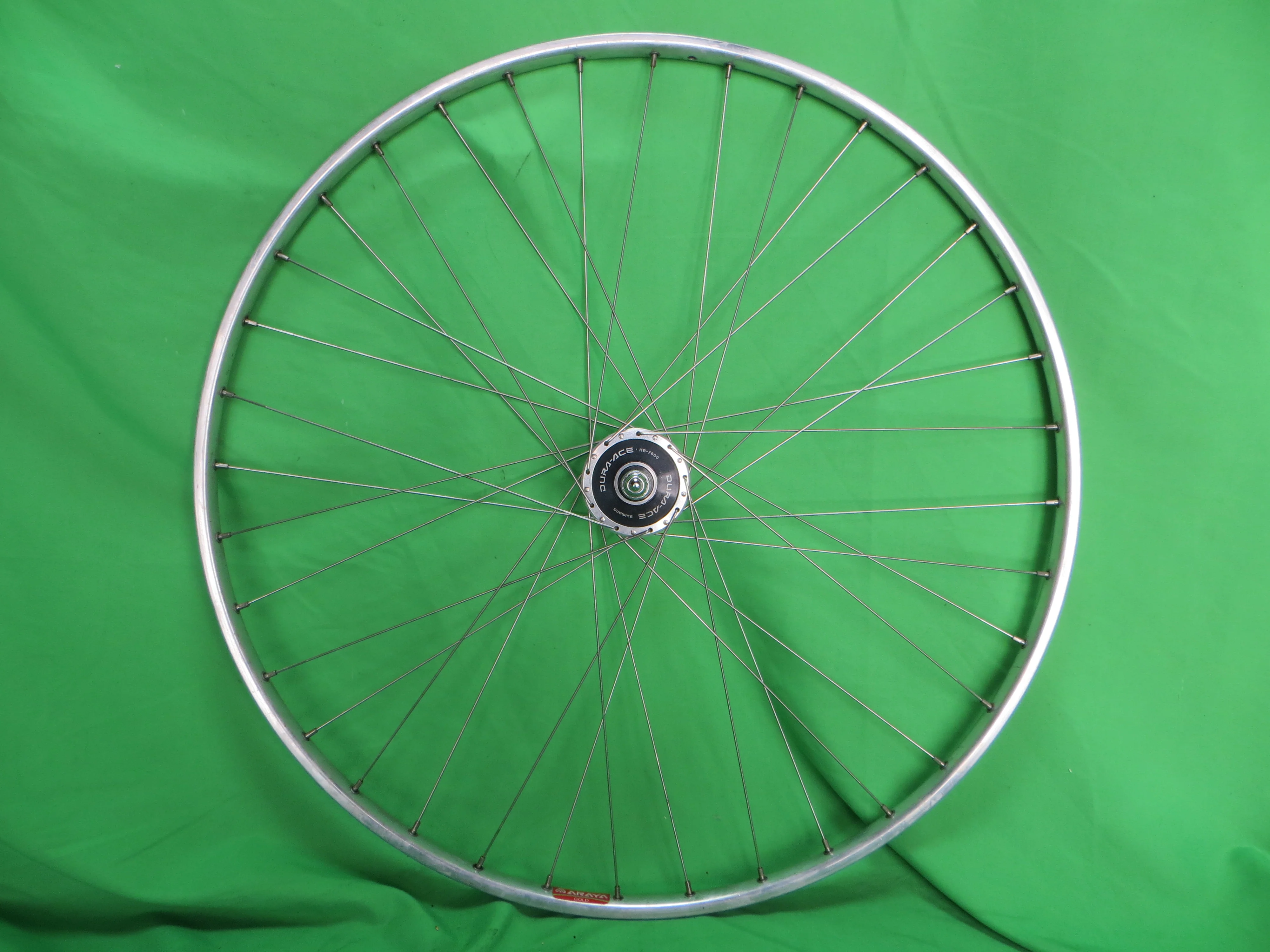 Araya Gold 16B 700c Tubular NJS rim, Shimano Dura Ace HB-7600 36H NJS 100mm/8mm Front Hub (25012507) - Image 4