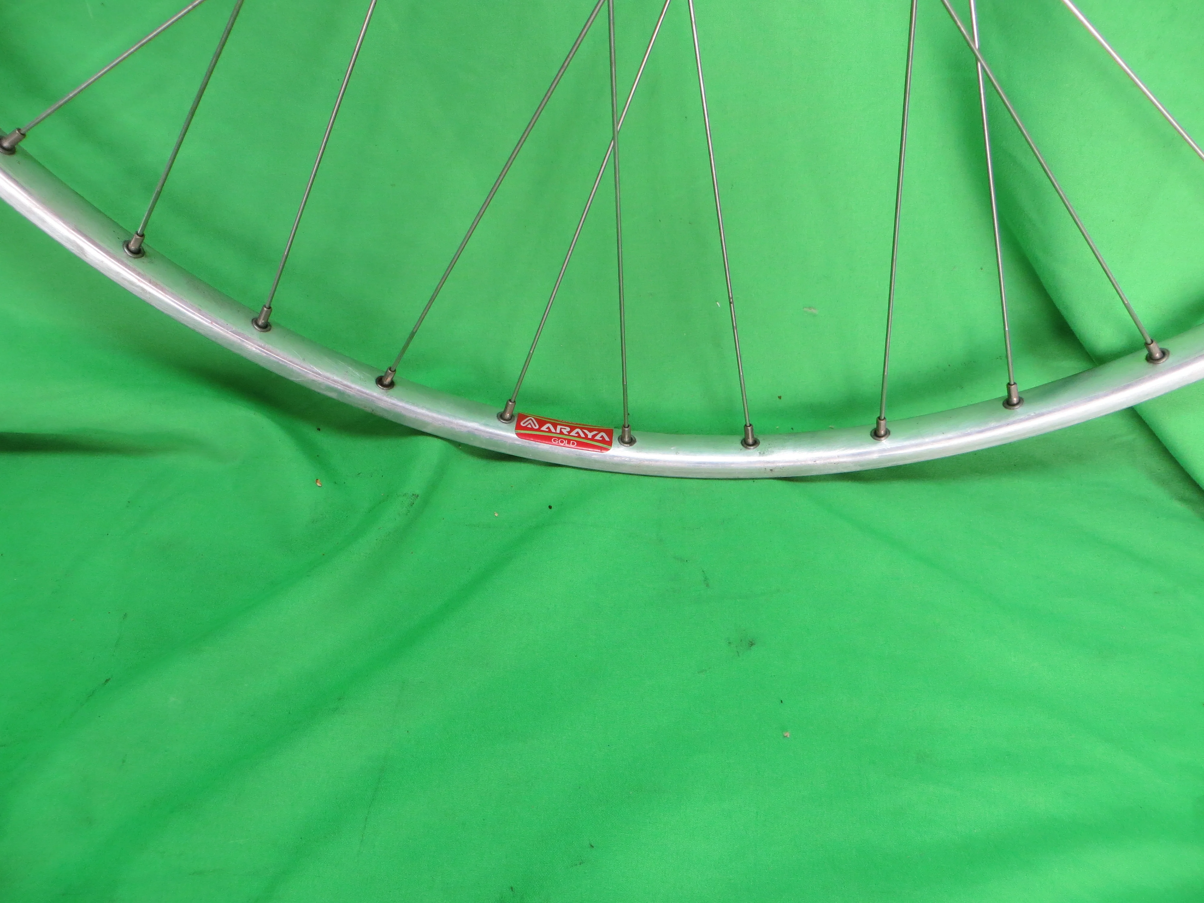 Araya Gold 16B 700c Tubular NJS rim, Shimano Dura Ace HB-7600 36H NJS 100mm/8mm Front Hub (25012507) - Image 6