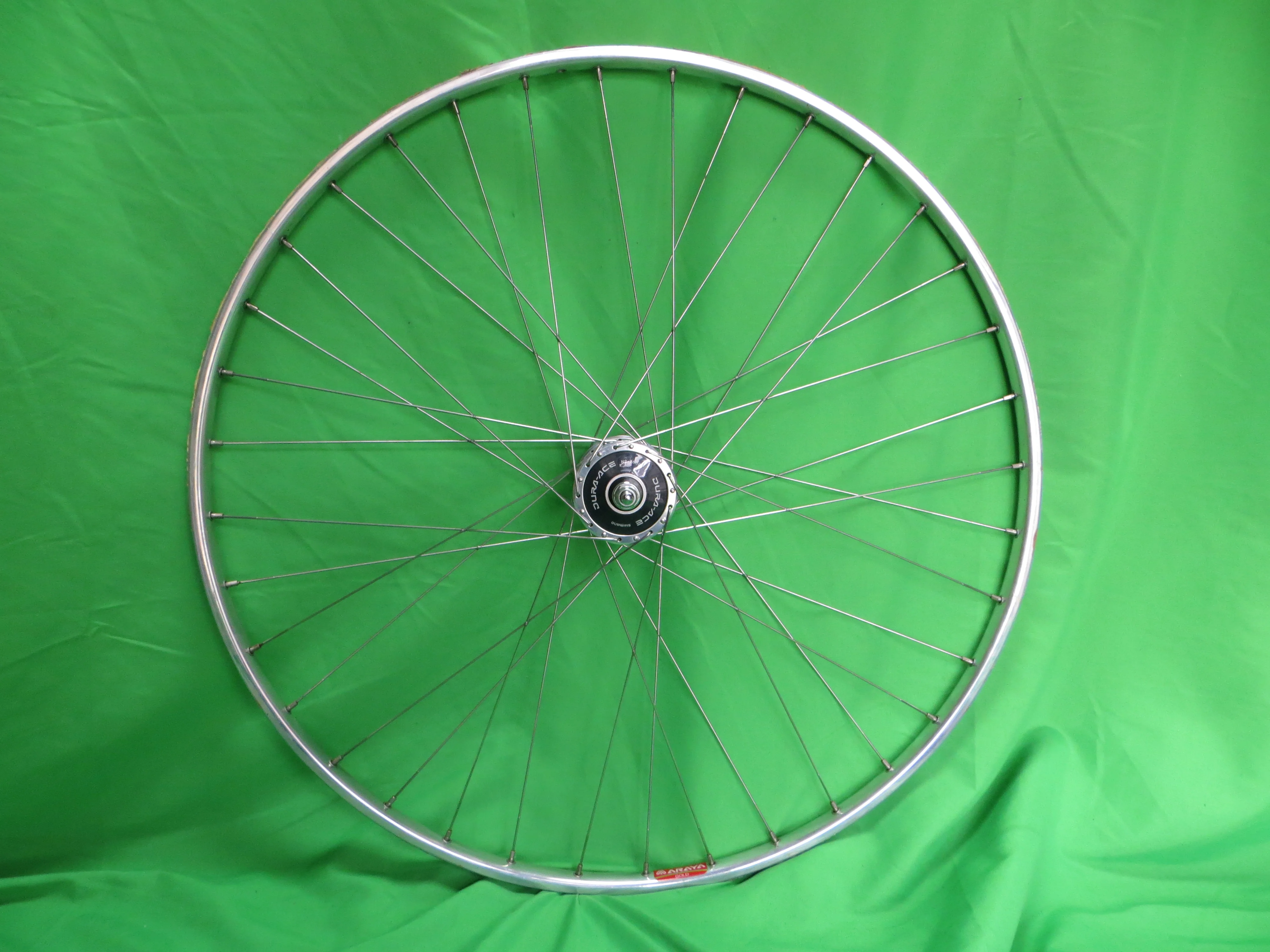 Araya Gold 16B 700c Tubular NJS rim, Shimano Dura Ace HB-7600 36H NJS 100mm/9mm Front Hub (24110503) - Image 4