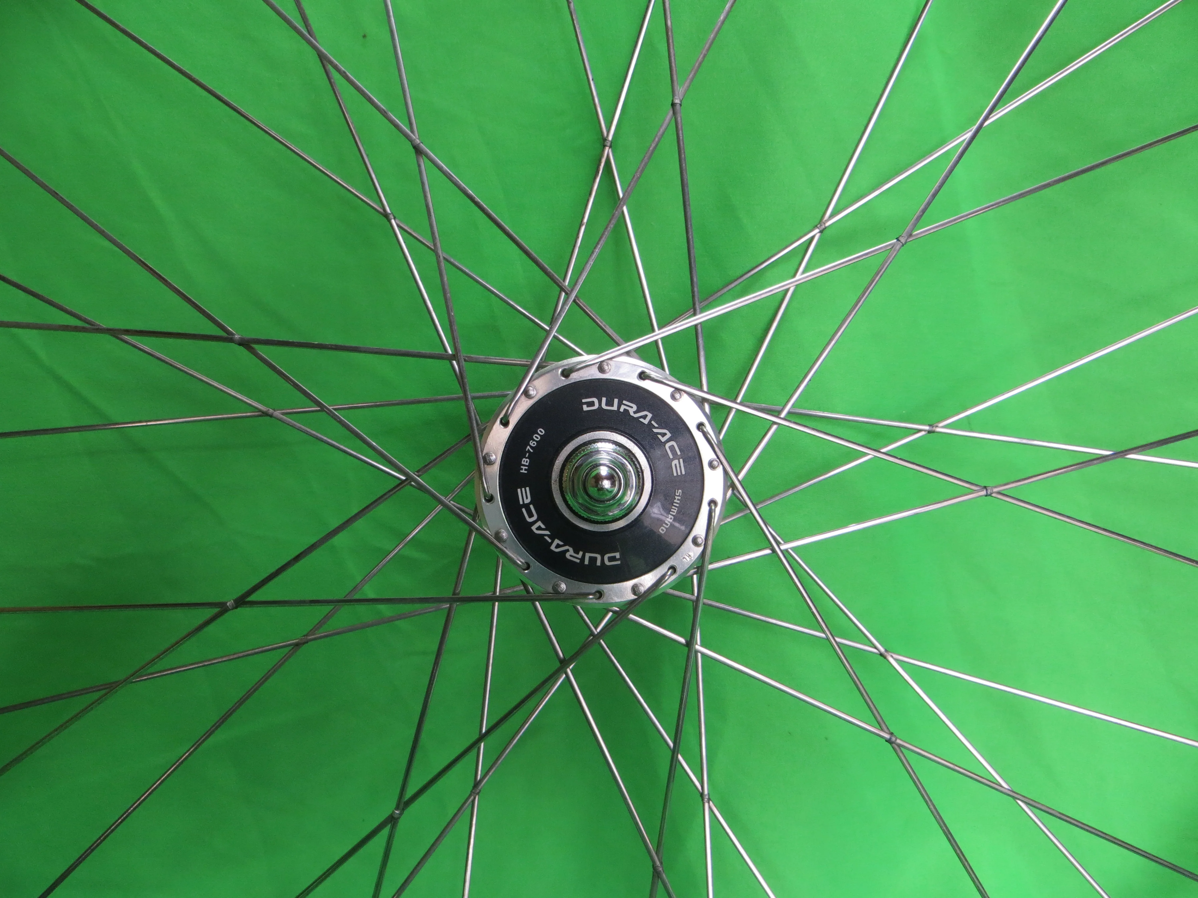 Araya Gold 16B 700c Tubular NJS rim, Shimano Dura Ace HB-7600 36H NJS 100mm/9mm Front Hub (24110504) - Image 5