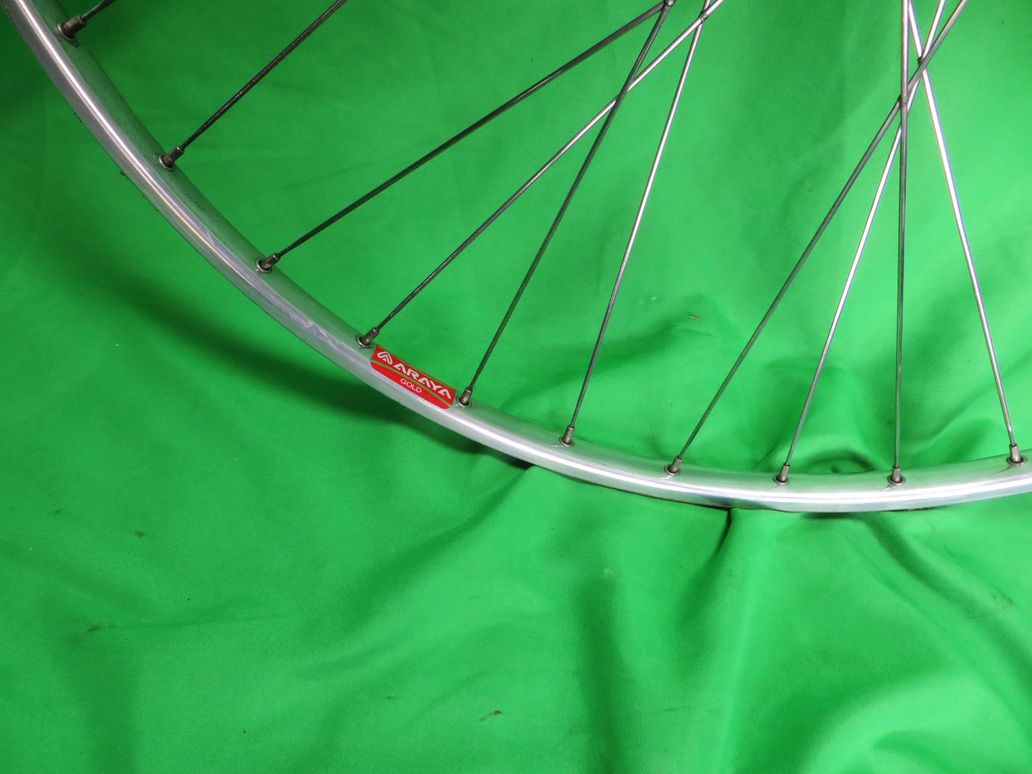 Araya Gold 16B 700c Tubular NJS rim, Shimano Dura Ace HB-7600 36H NJS 100mm/9mm Front Hub (24110504) - Image 6