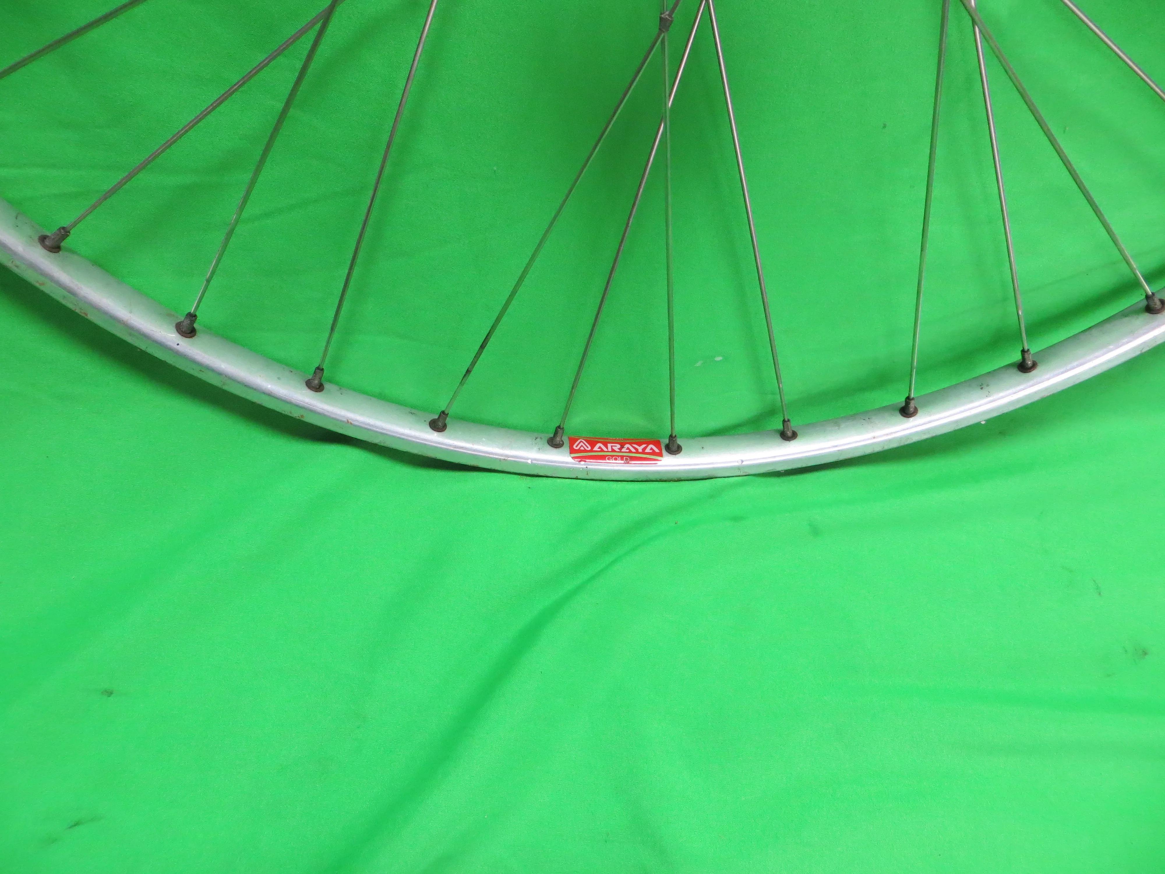 Araya Gold 16B 700c Tubular NJS rim, Shimano Dura Ace HB-7600 NJS 100mm/9mm Front Hub (24100606) - Image 3