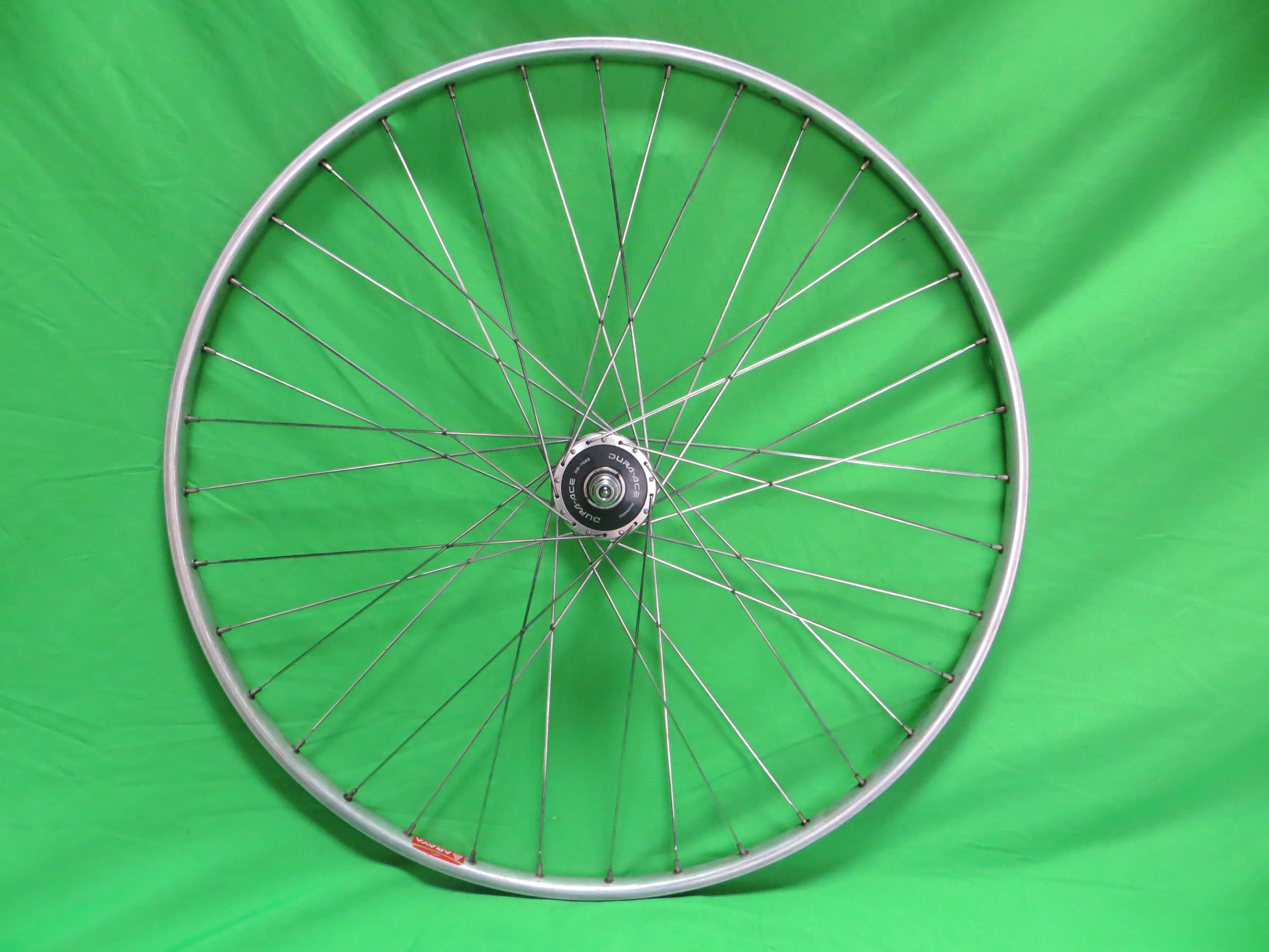 Araya Gold 16B 700c Tubular NJS rim, Shimano Dura Ace HB-7600 NJS 100mm/9mm Front Hub (24100608) - Image 4