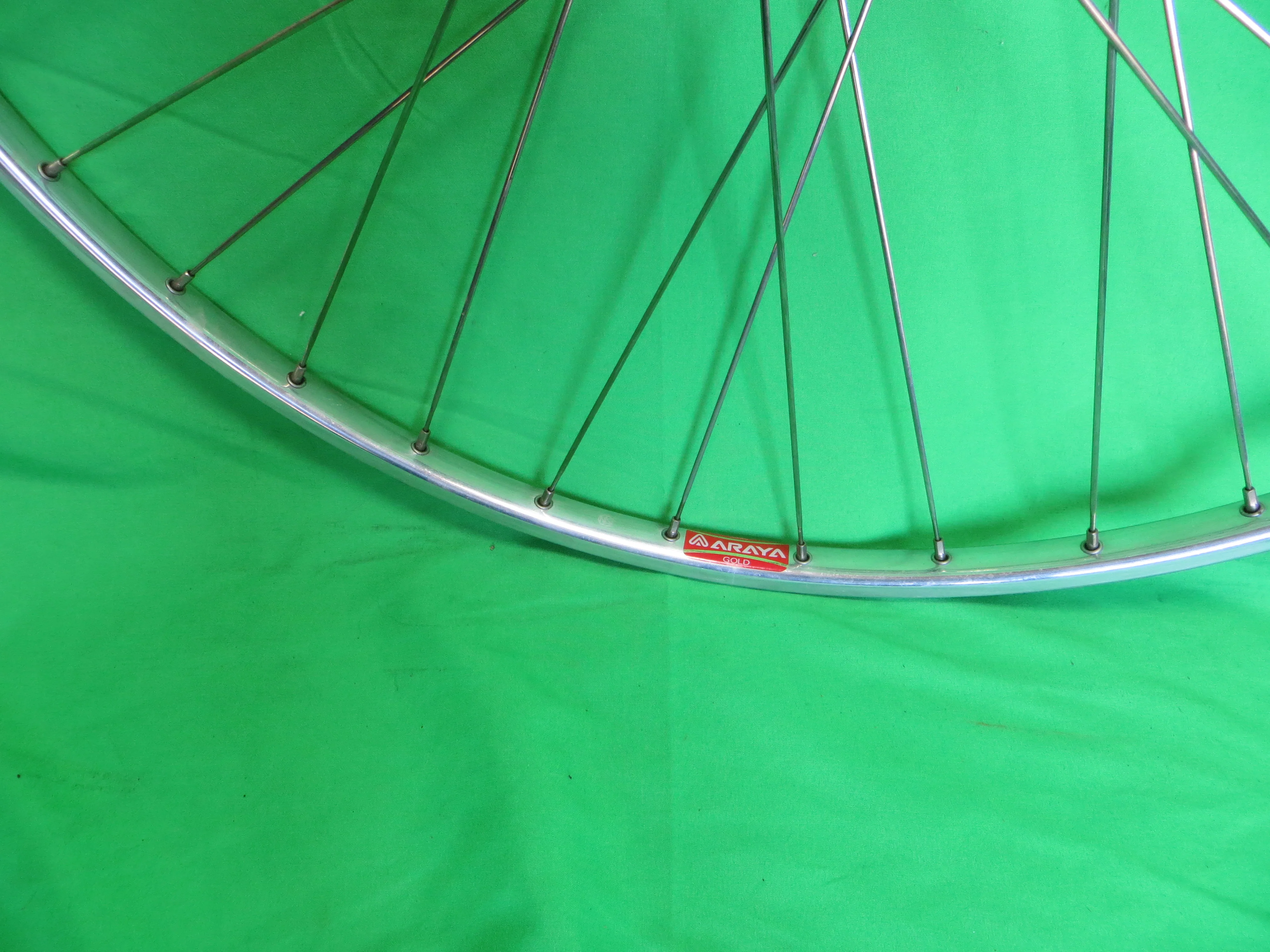 Araya Gold 16B 700c Tubular NJS rim, Shimano Dura Ace HB-7600 NJS 100mm/9mm Front Hub (24120108) - Image 3