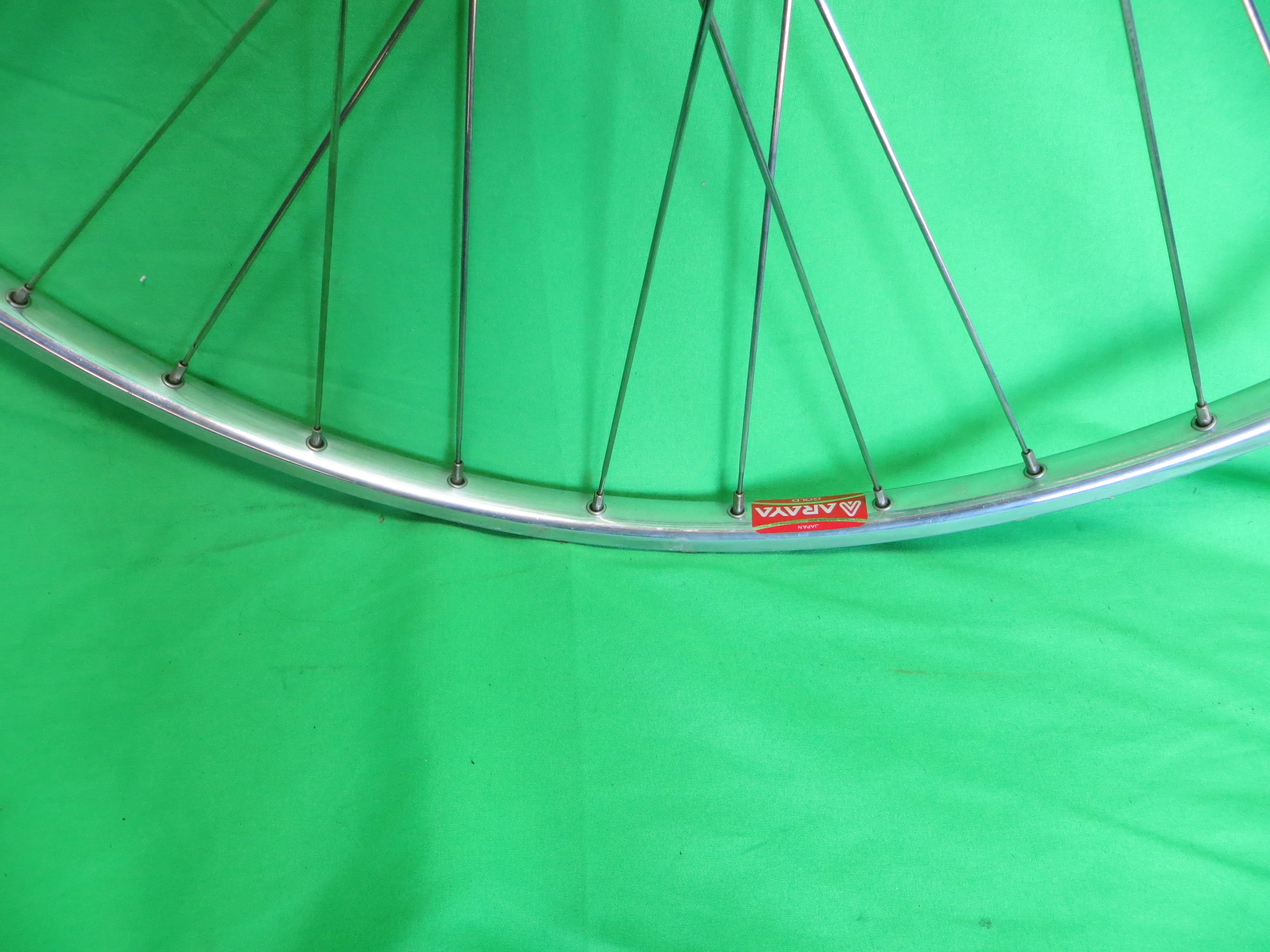 Araya Gold 16B 700c Tubular NJS rim, Shimano Dura Ace HB-7600 NJS 100mm/9mm Front Hub (24120108) - Image 6