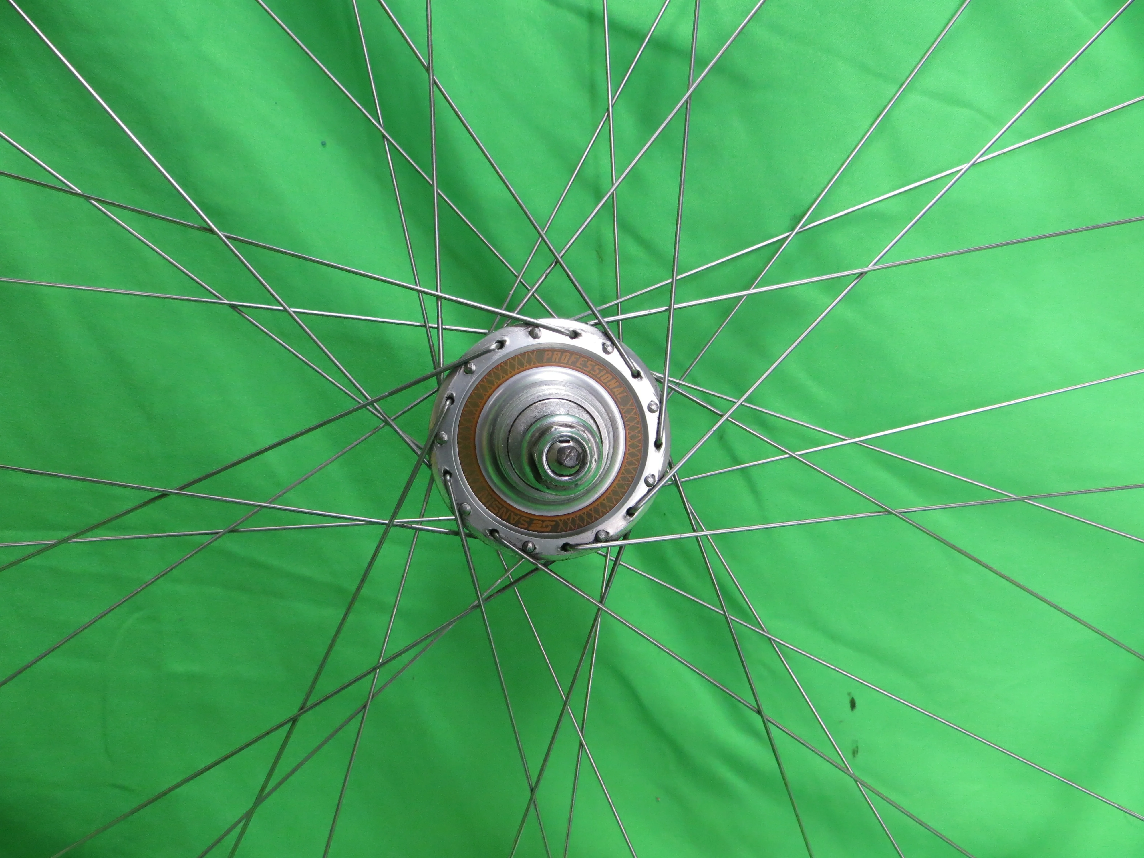 Araya Gold 16B NJS 700c 36H Tubular Rim, Sansin Professional 120mm NJS Rear Hub (24012102) - Image 2