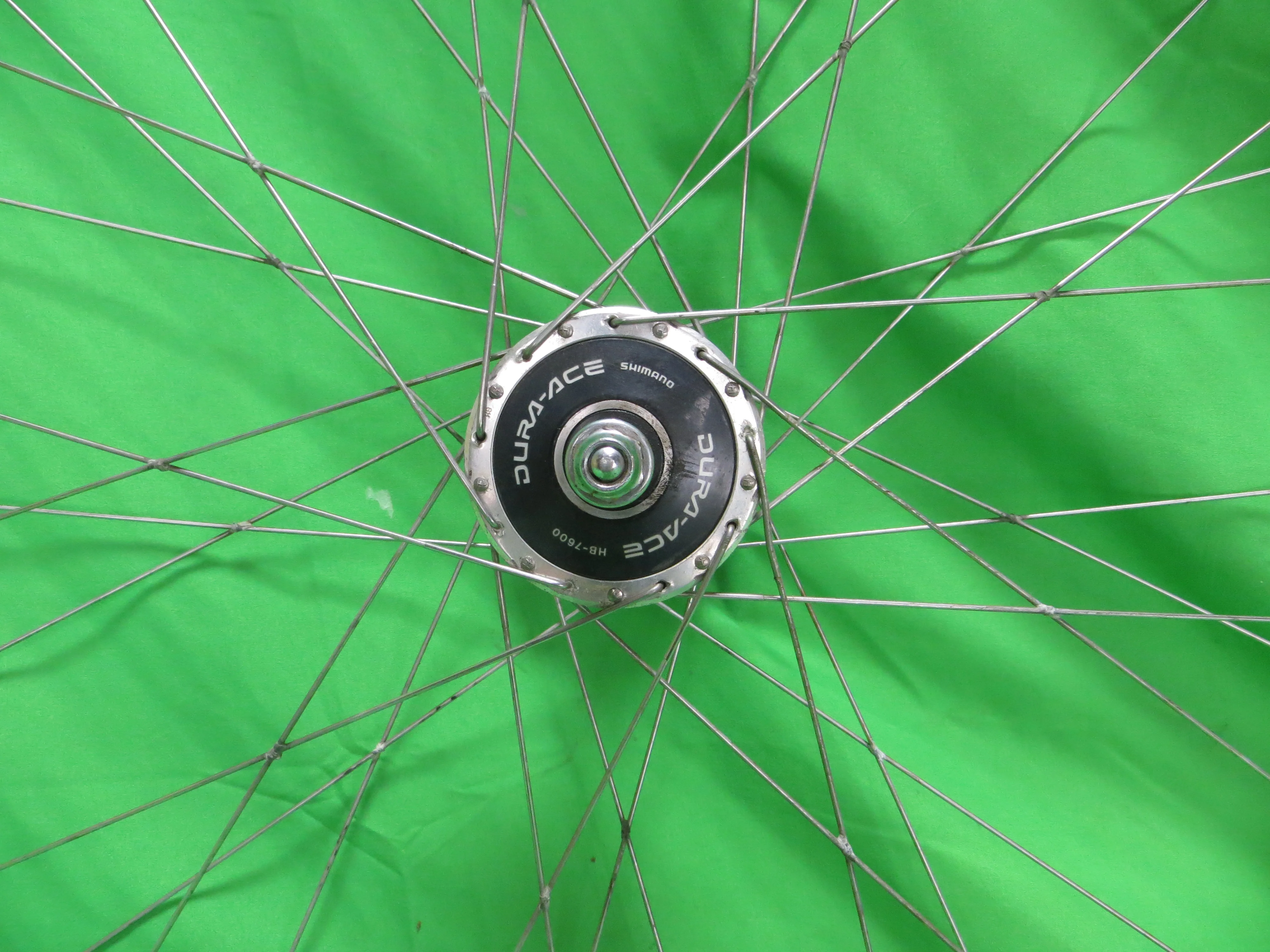 Araya Gold 16B NJS 700c 36H Tubular Rim, Shimano Dura Ace HB-7600 100mm/9mm NJS Front Hub (24040318) - Image 2