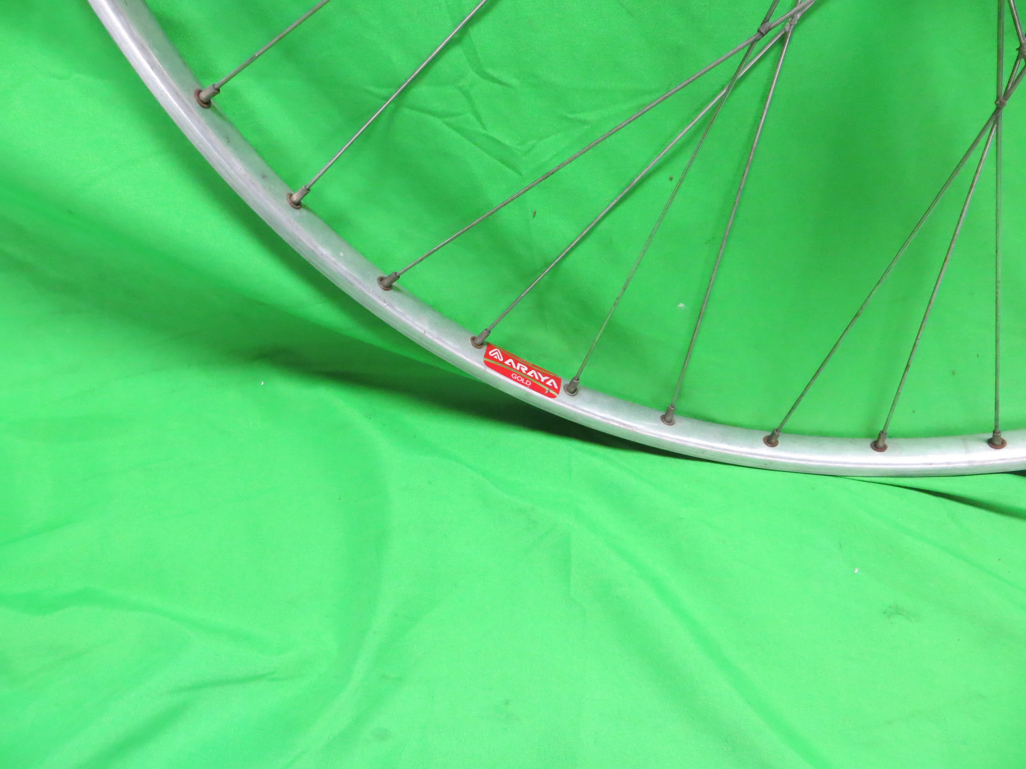 Araya Gold 16B NJS 700c 36H Tubular Rim, Shimano Dura Ace HB-7600 100mm/9mm NJS Front Hub (24040318) - Image 6