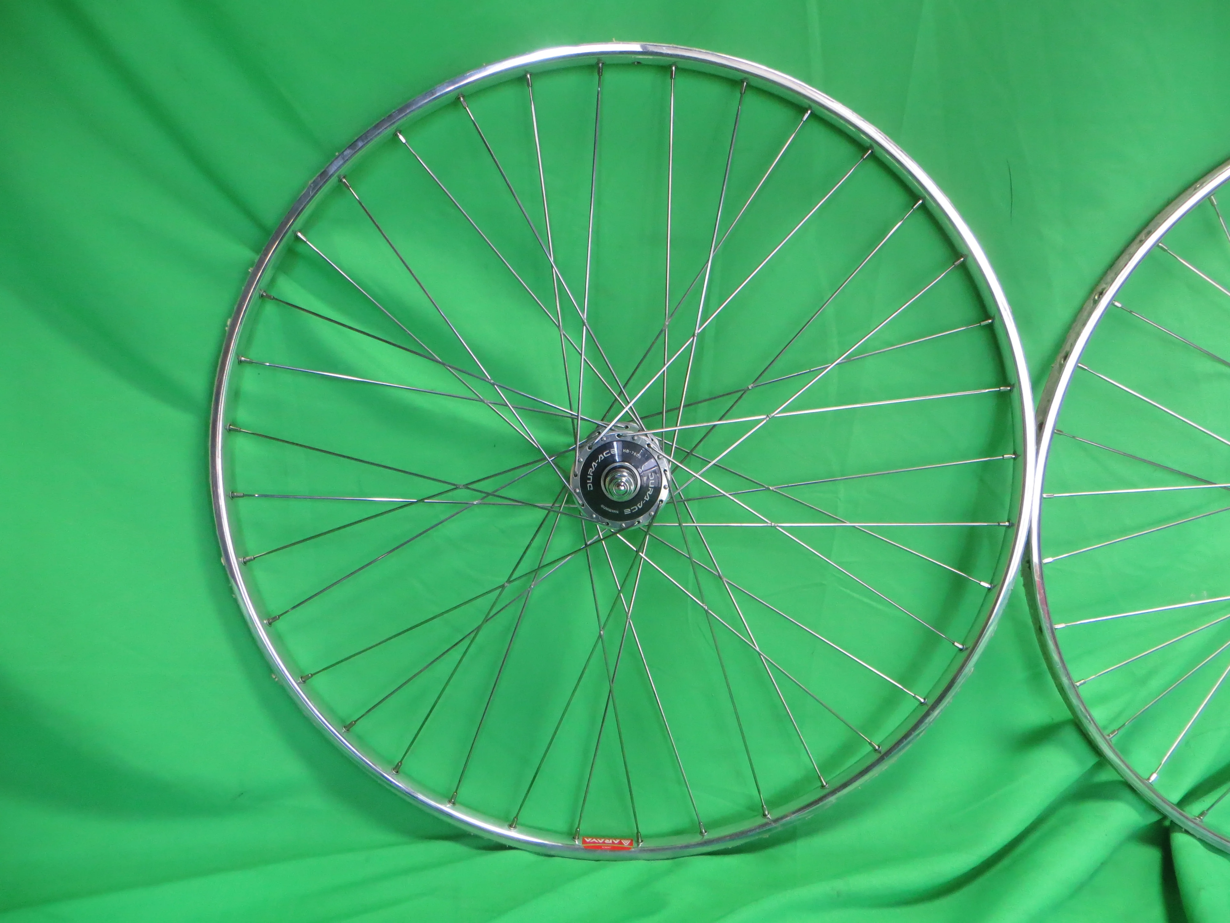 Araya Gold 16B NJS 700c Tubular NJS Rims, Shimano Dura Ace HB-7600 NJS hubs 36H 120mm (26021505) - Image 2