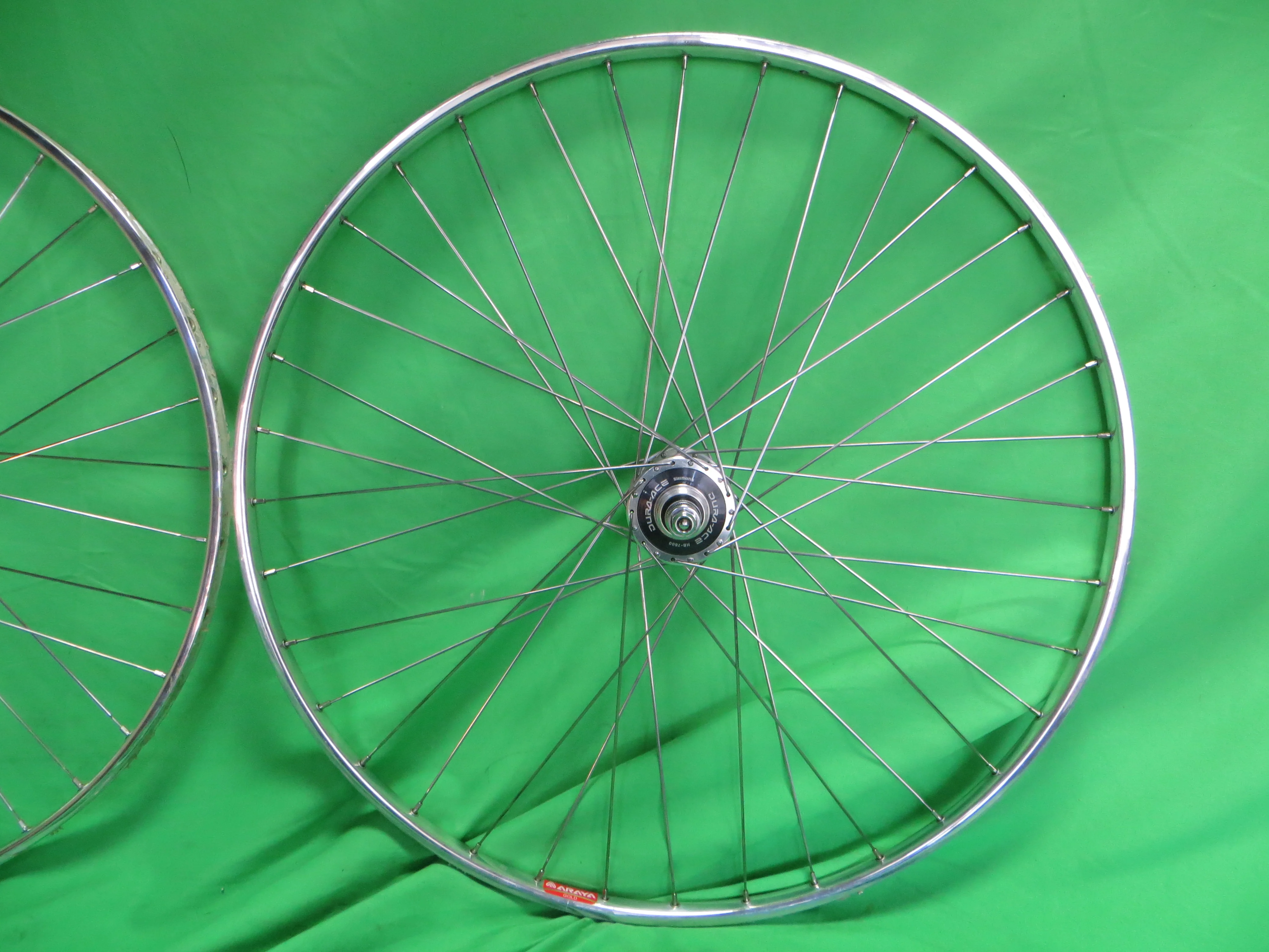 Araya Gold 16B NJS 700c Tubular NJS Rims, Shimano Dura Ace HB-7600 NJS hubs 36H 120mm (26021505) - Image 8