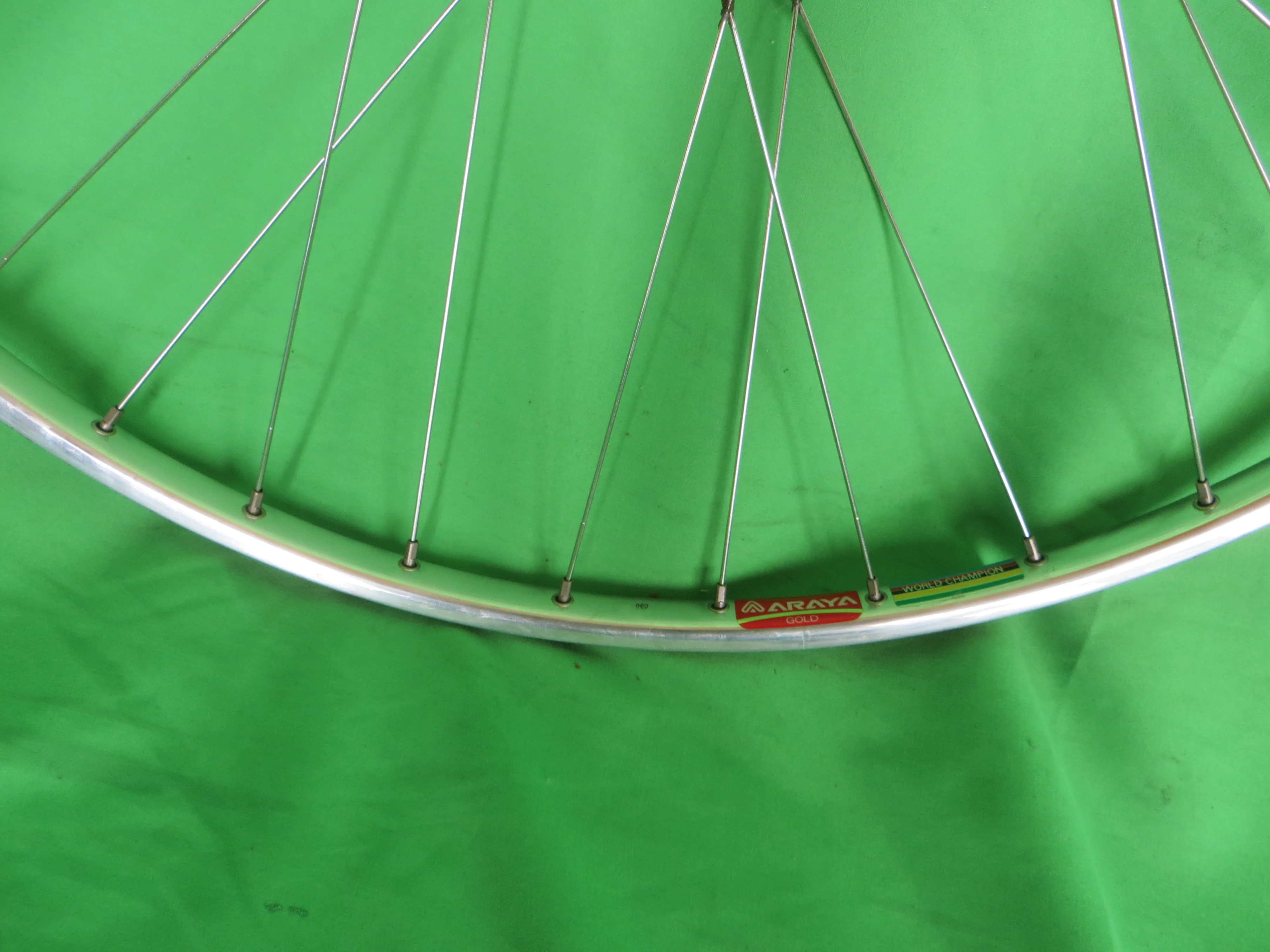Araya Gold World Champion 16B NJS 700c Tubular NJS Rims, Campagnolo Record NJS hubs 36H 120mm (2602821) - Image 8