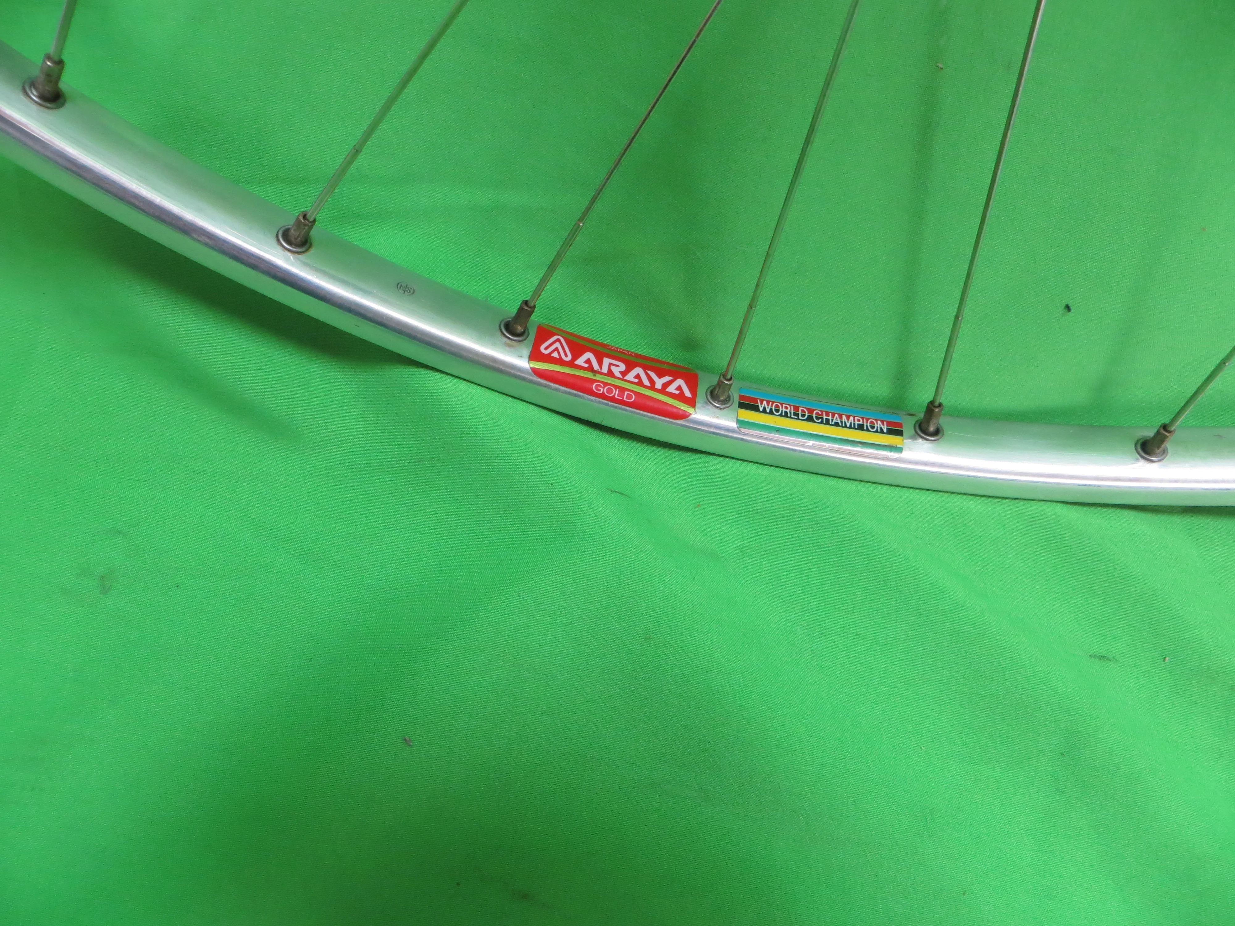 Araya Gold World Champion 16B NJS 700c Tubular rim, Suntour Superbe Pro 36H 120mm One Sided Fixed Rear Hub NJS (25111801) - Image 3
