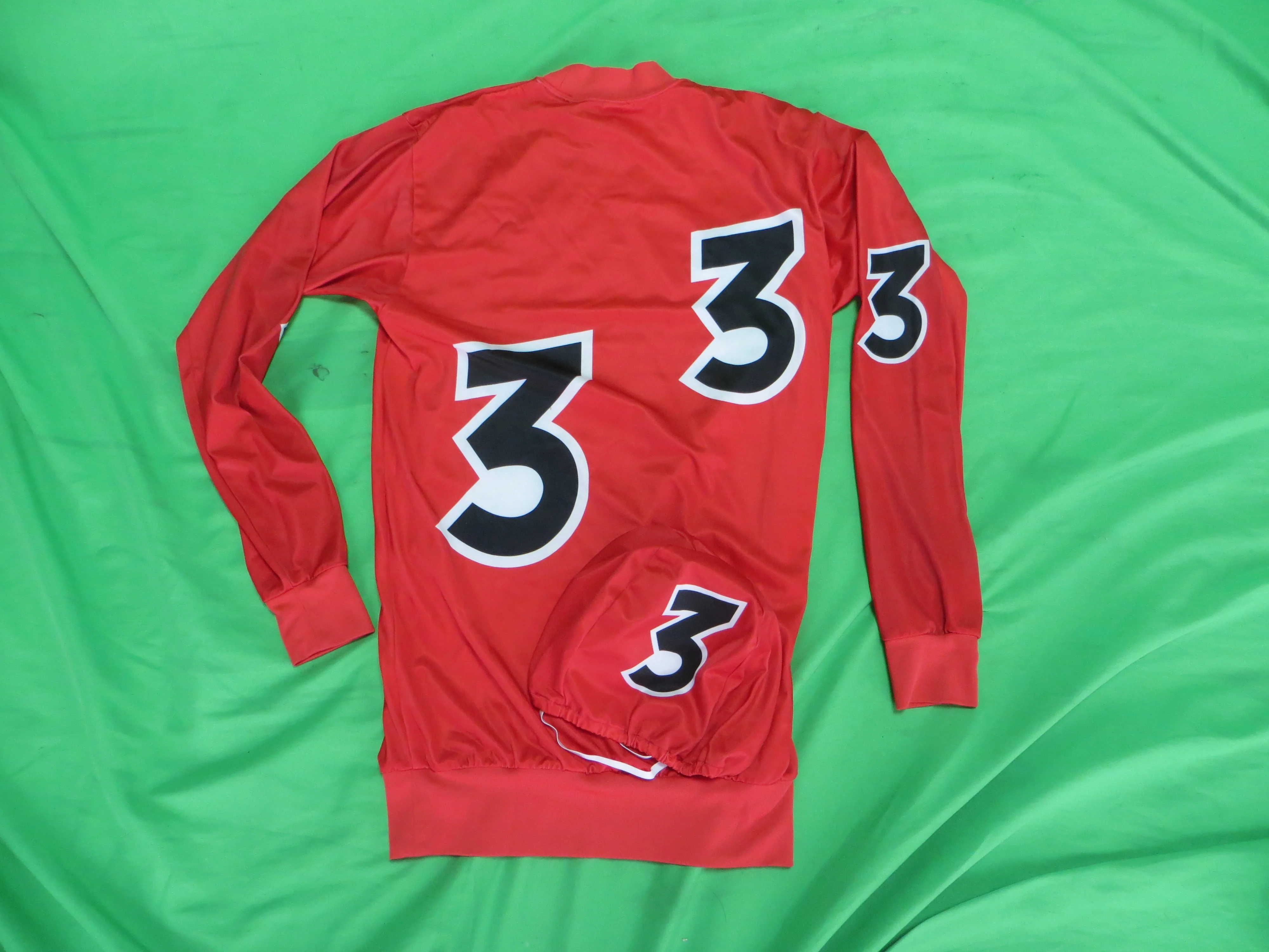 Authentic Keirin Jersey Japanese S-size (American SS) + Helmet Cover /260217