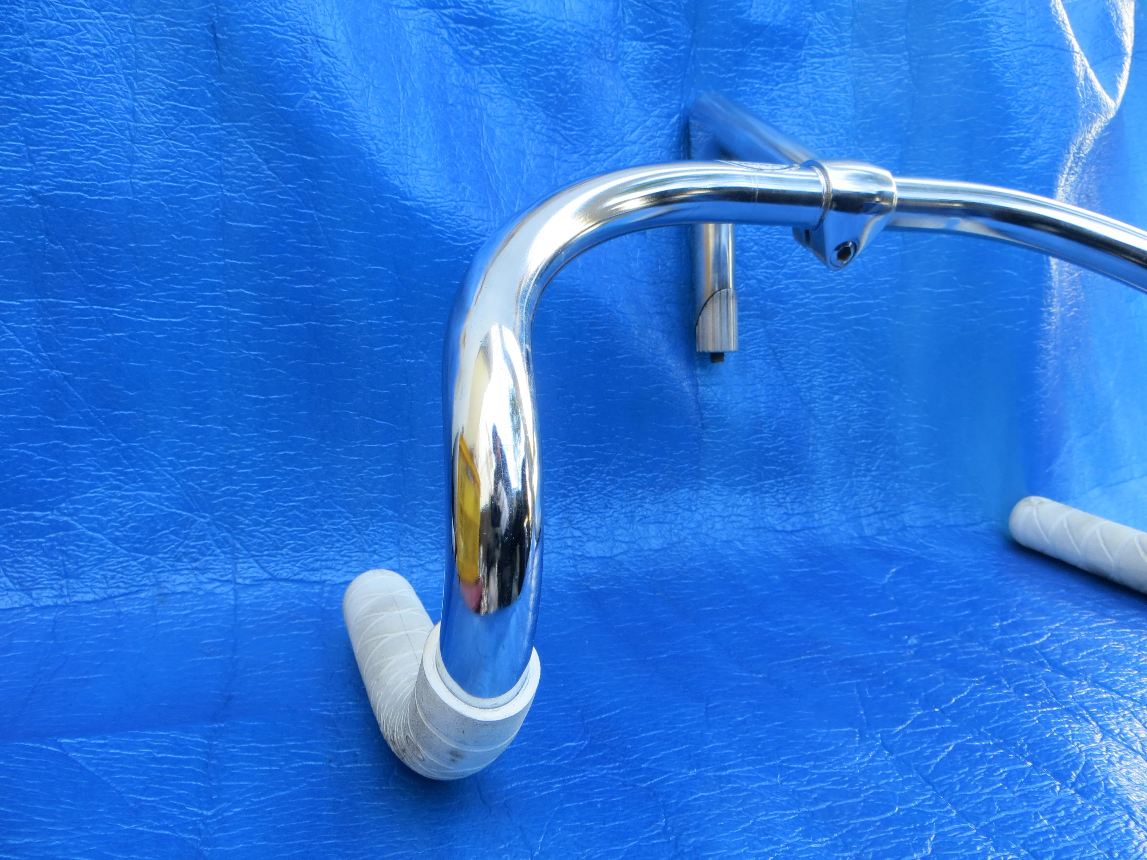 B123 370mm Seel NJS Handlebar, Nitto Jaguar 120mm/58 degree Steel NJS Stem, Champ Grips  (25032017) - Image 2