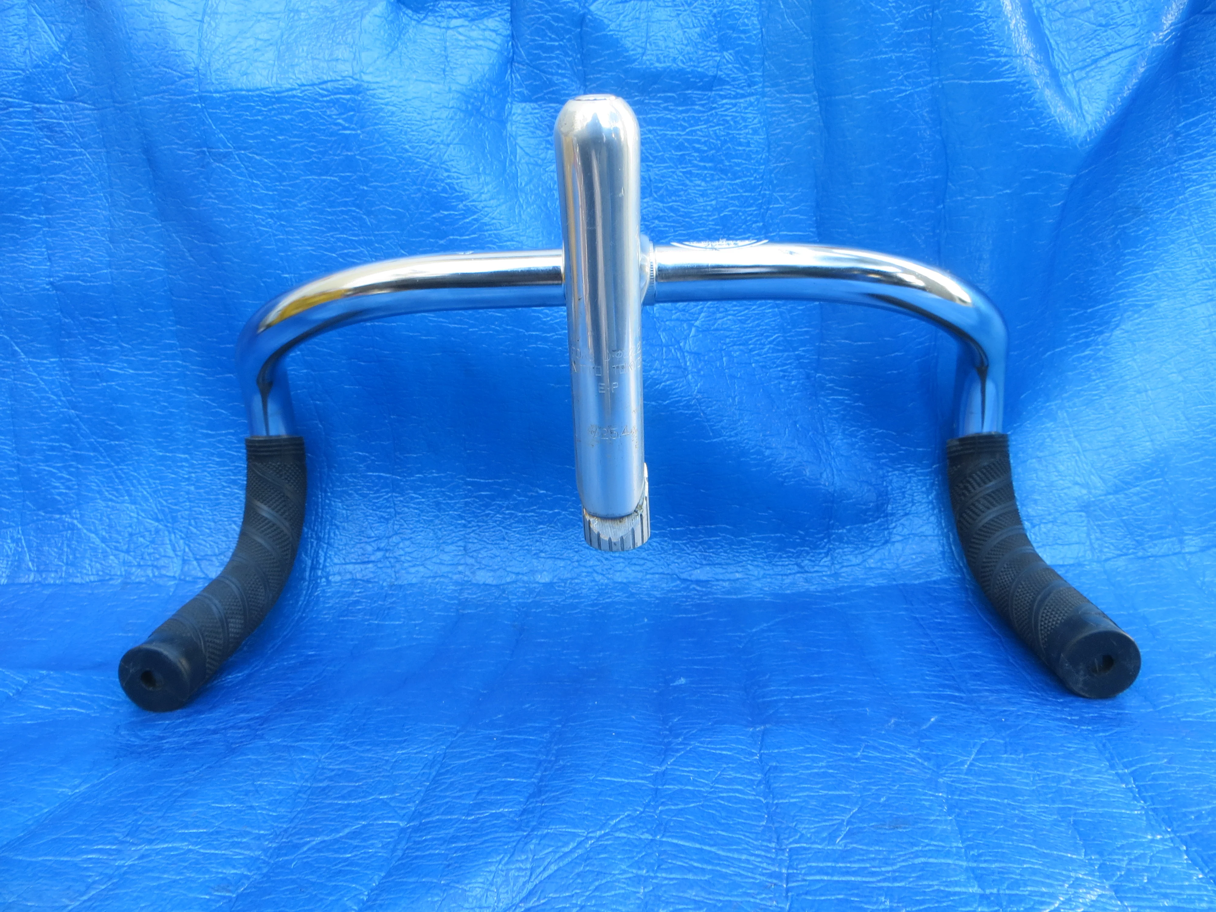 B125 380mm Steel NJS Handlebar, Nitto Jaguar 120mm/58 degree AA NJS Stem, Soyo Grips  (25032011) - Image 4