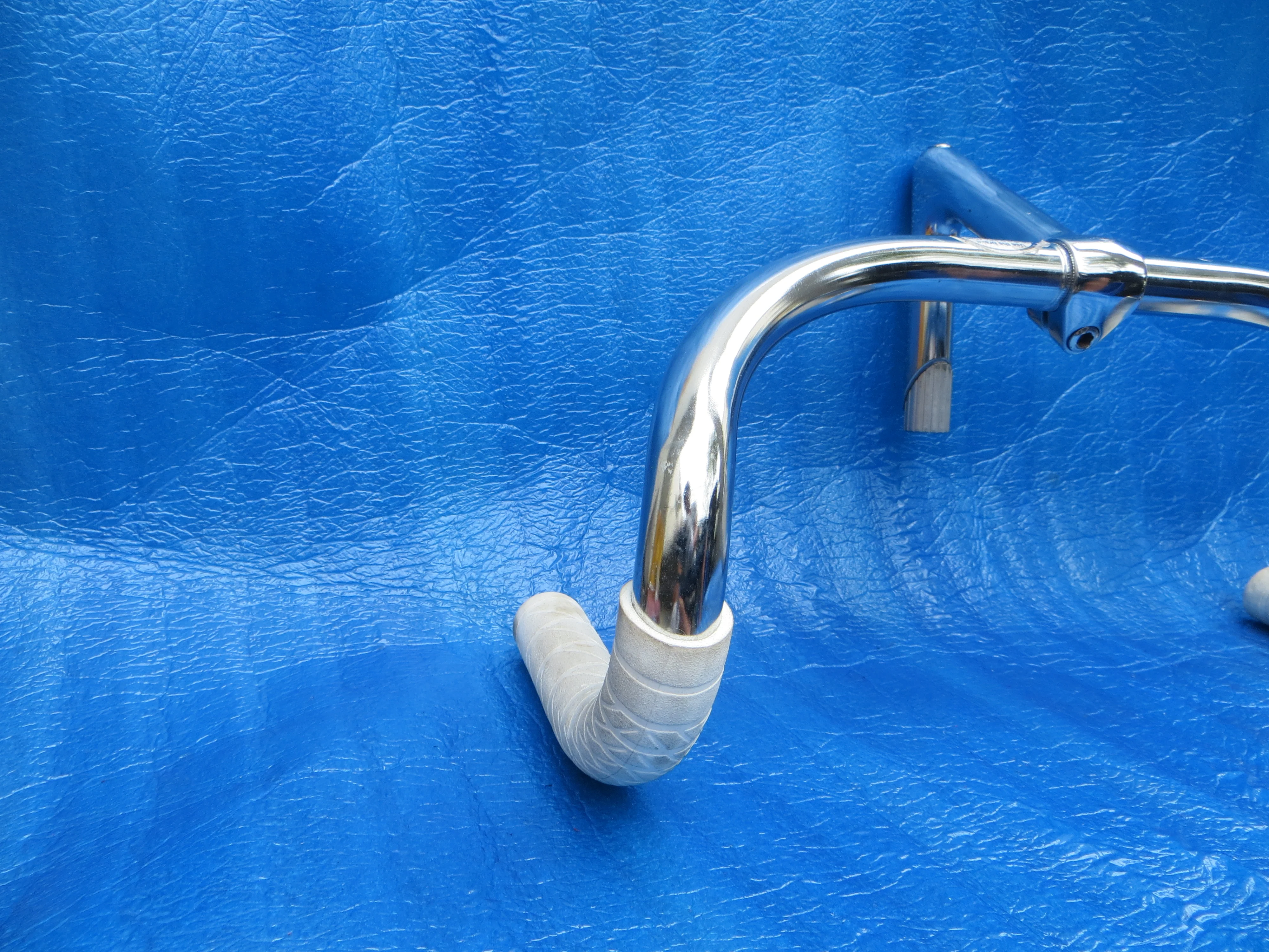 B125 380mm Steel NJS Handlebar, Nitto Jaguar 120mm/58 degree Steel NJS Stem, Champ Grips  (25060809) - Image 2