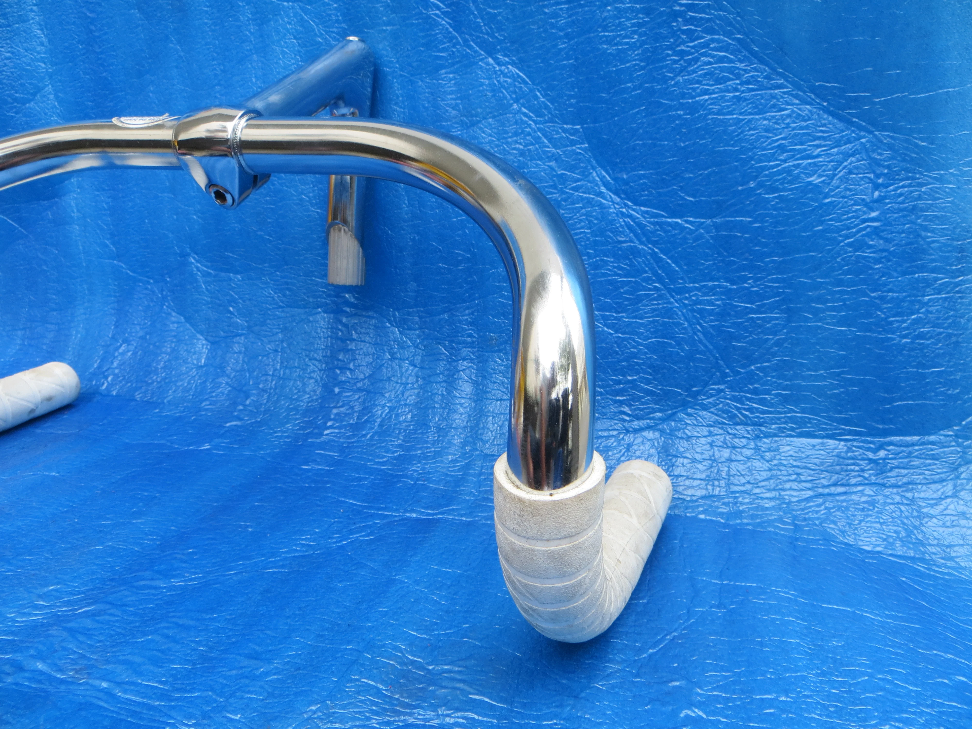 B125 380mm Steel NJS Handlebar, Nitto Jaguar 120mm/58 degree Steel NJS Stem, Champ Grips  (25060809) - Image 3