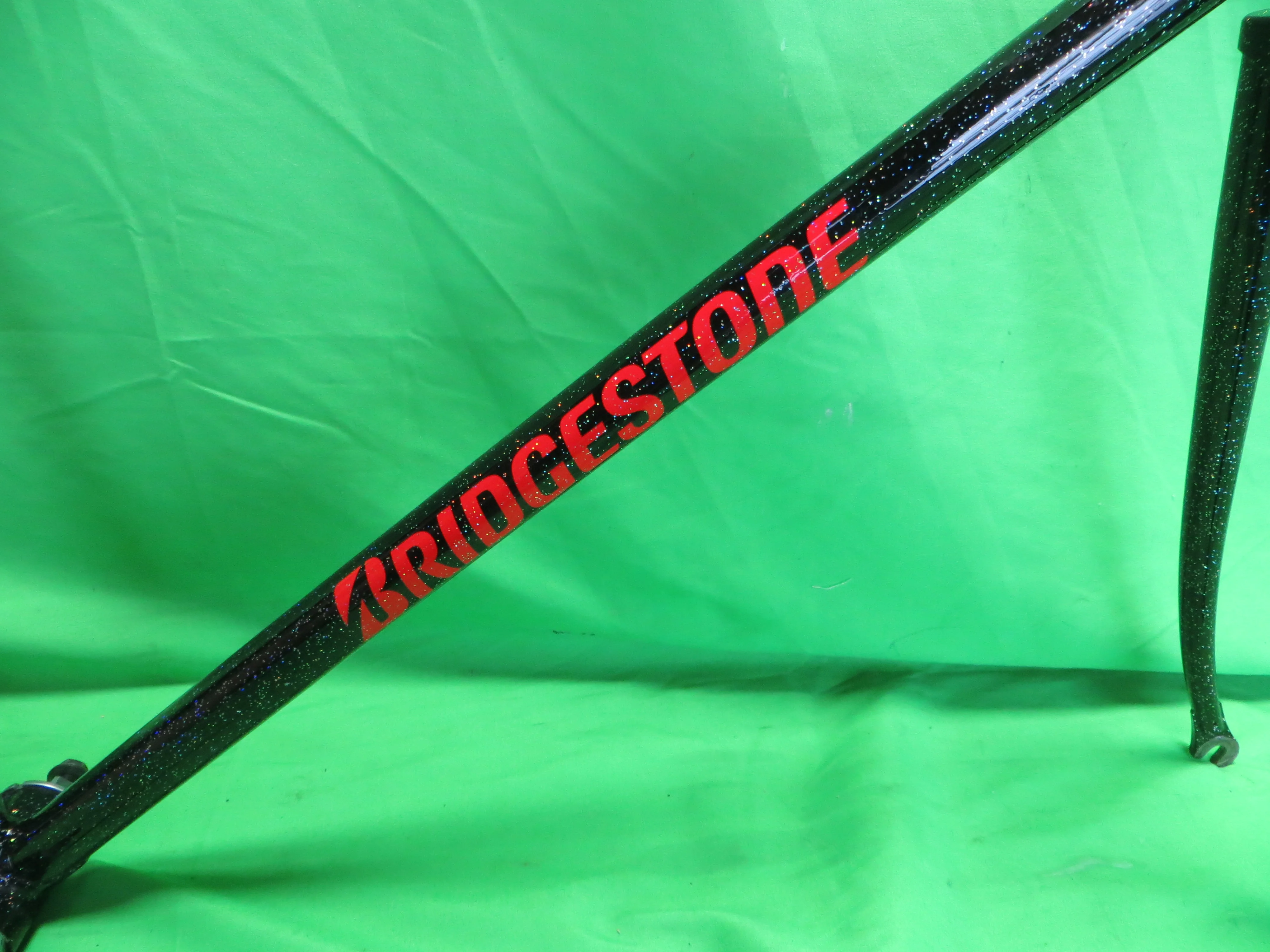Bridgestone // Black with SUPER Rainboe Flake // 53.5cm - Image 13