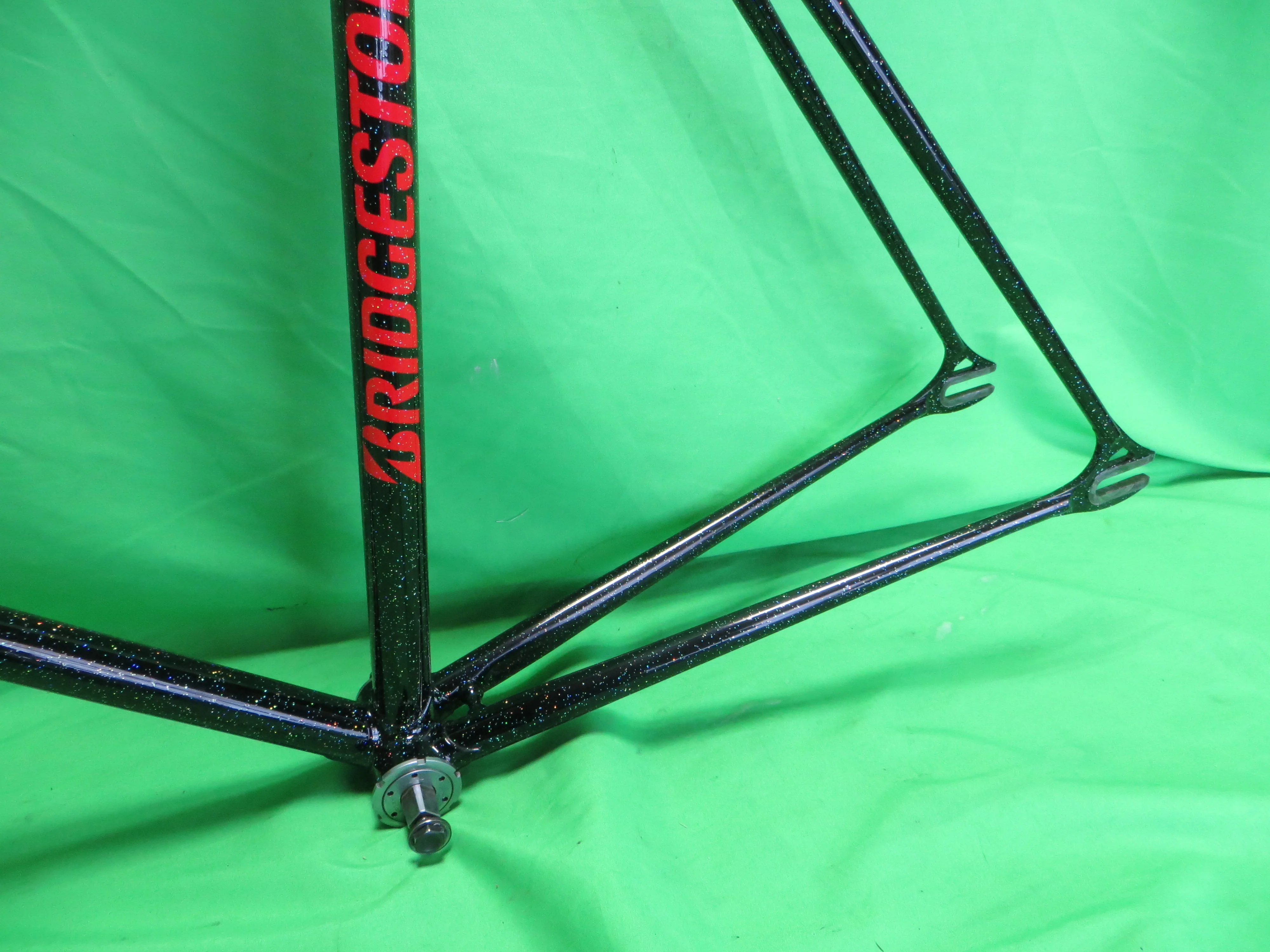 Bridgestone // Black with SUPER Rainboe Flake // 53.5cm - Image 7