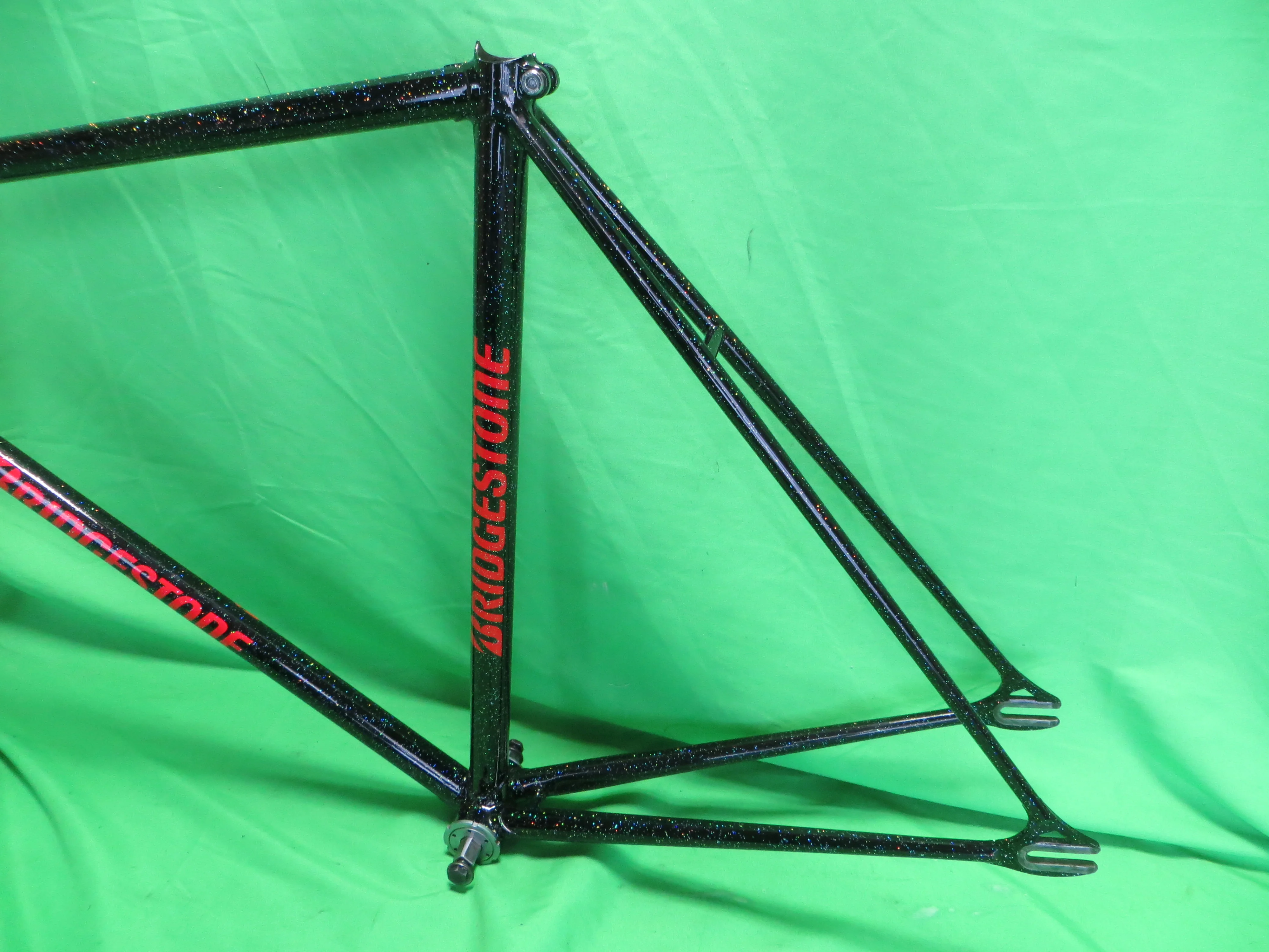 Bridgestone // Black with SUPER Rainboe Flake // 53.5cm - Image 8