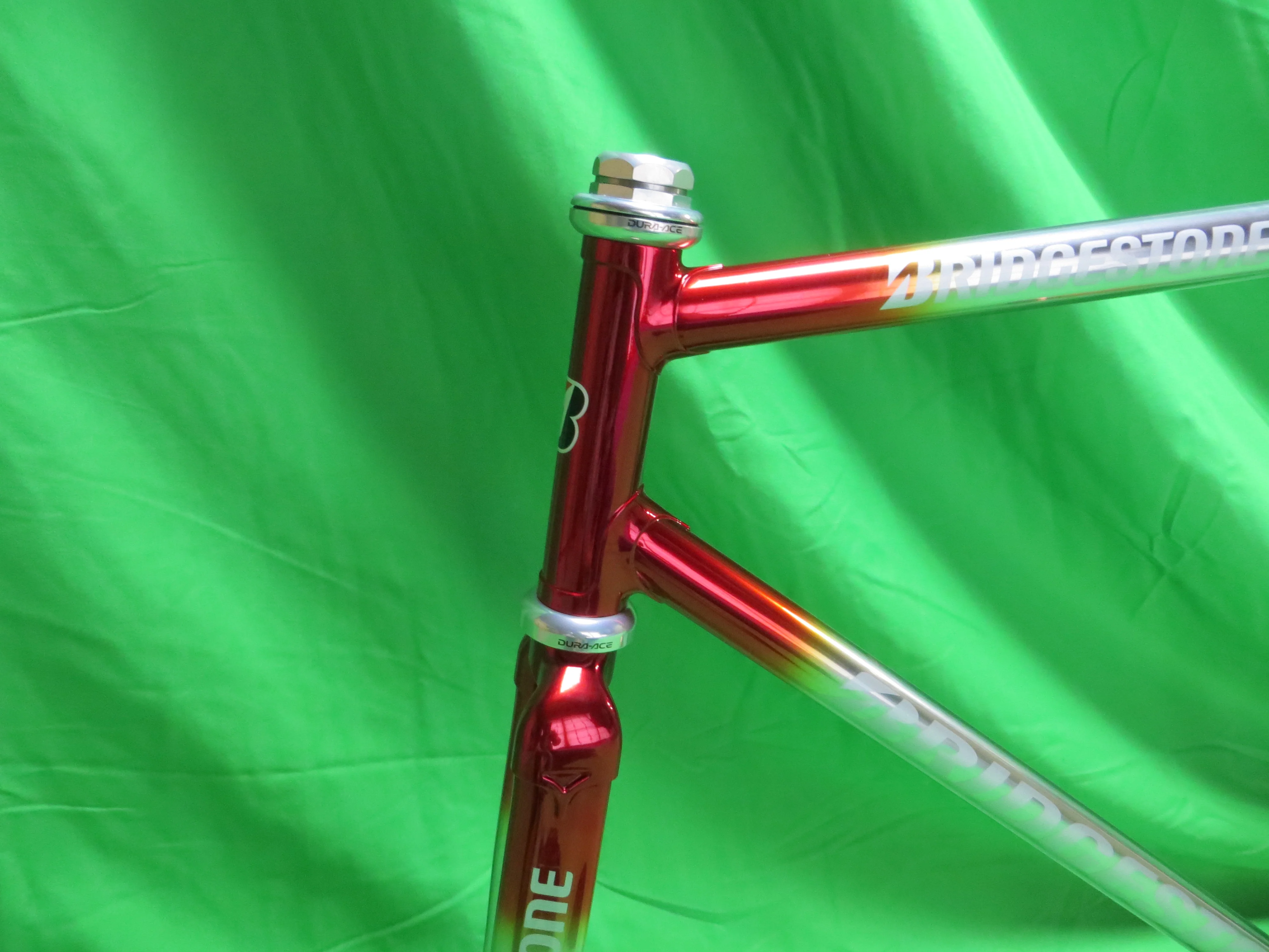 Bridgestone Columbus Max Fork // Candy Red / Chrome Plating Fade // 53cm - Image 2