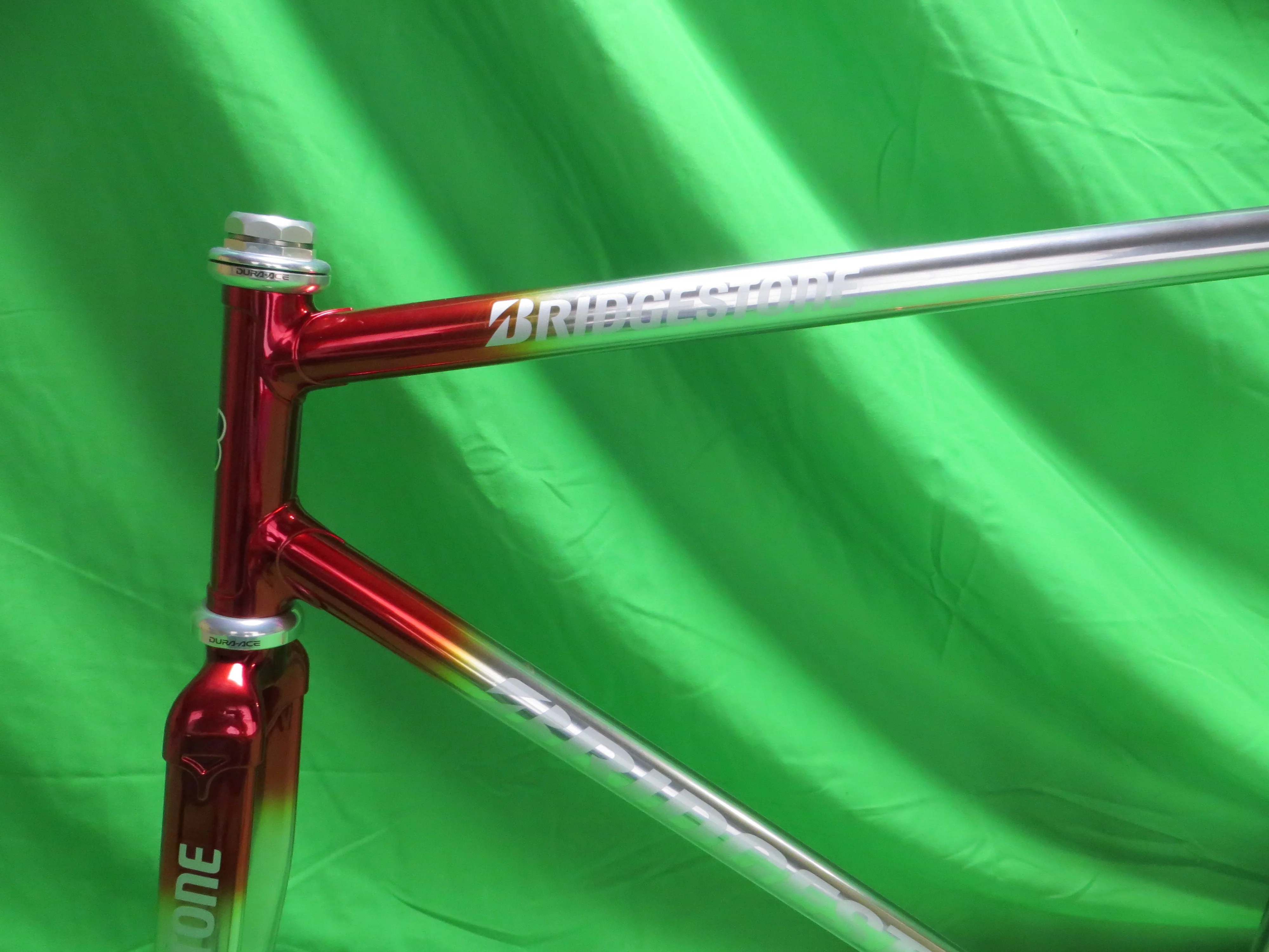 Bridgestone Columbus Max Fork // Candy Red / Chrome Plating Fade // 53cm - Image 4