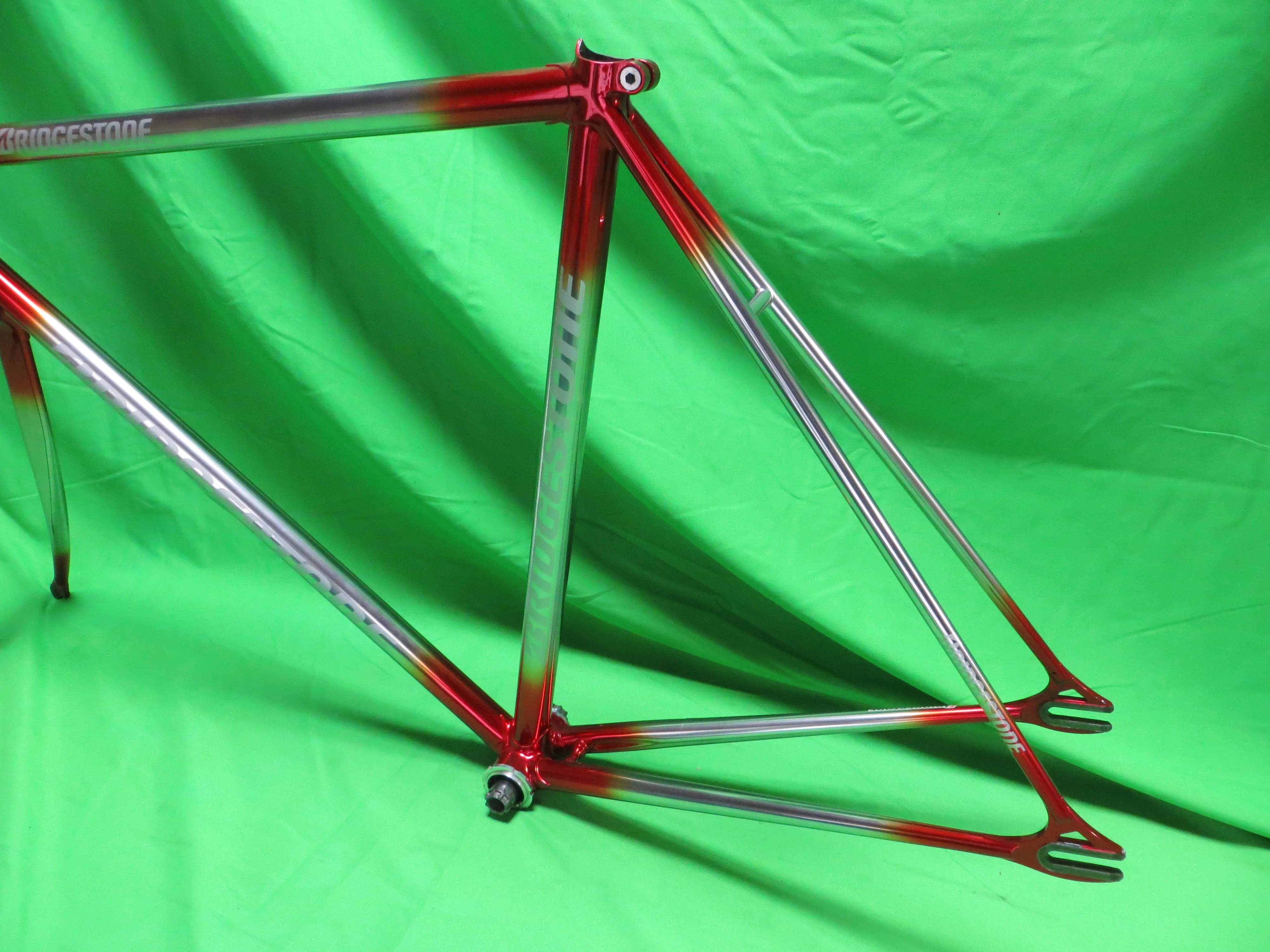 Bridgestone Columbus Max Fork // Candy Red / Chrome Plating Fade // 53cm - Image 8