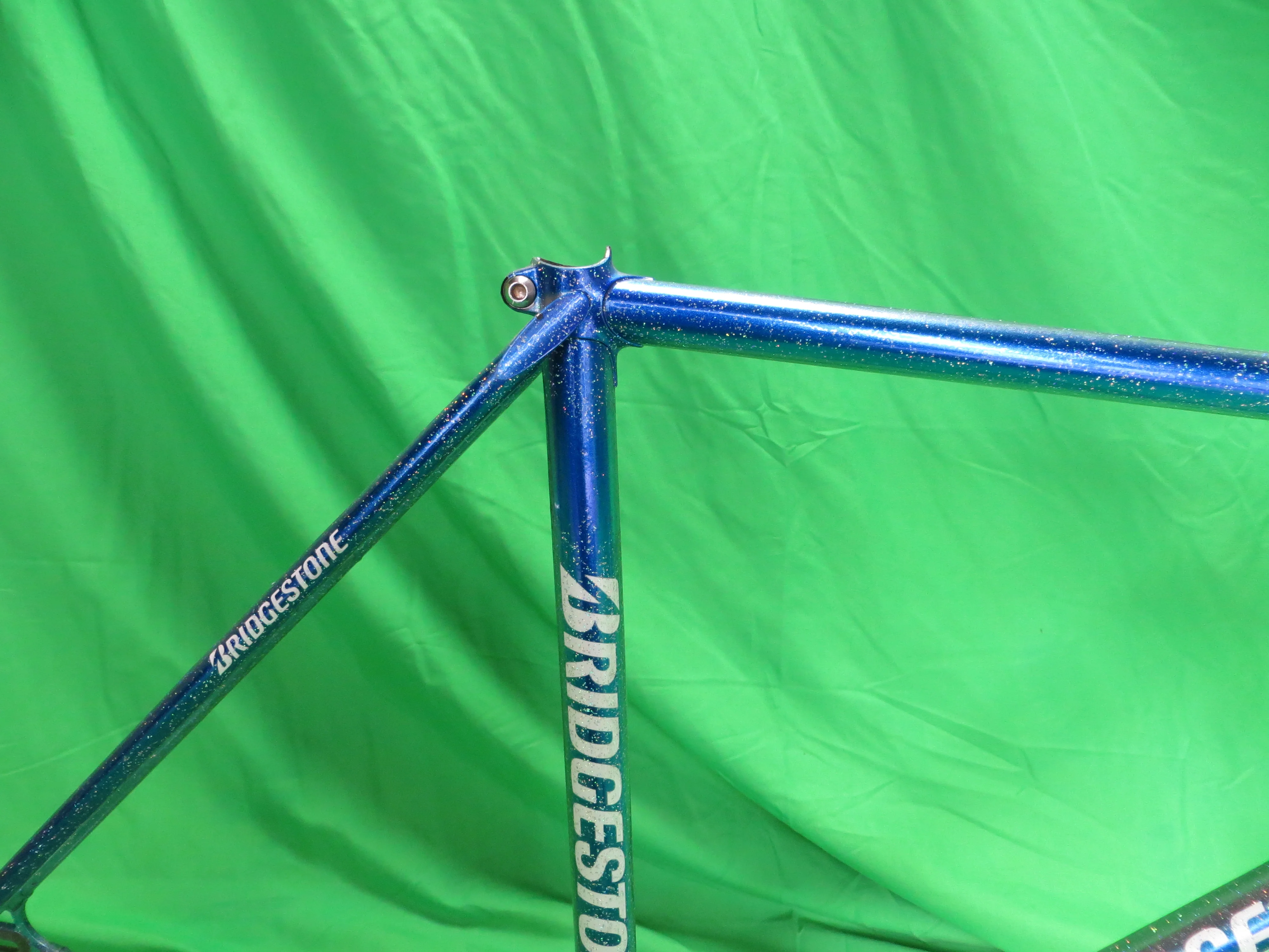 Bridgestone Columbus Max Fork // Blue Metallic Silver Fade with Super Rainbow Flake // 48.5cm - Image 12