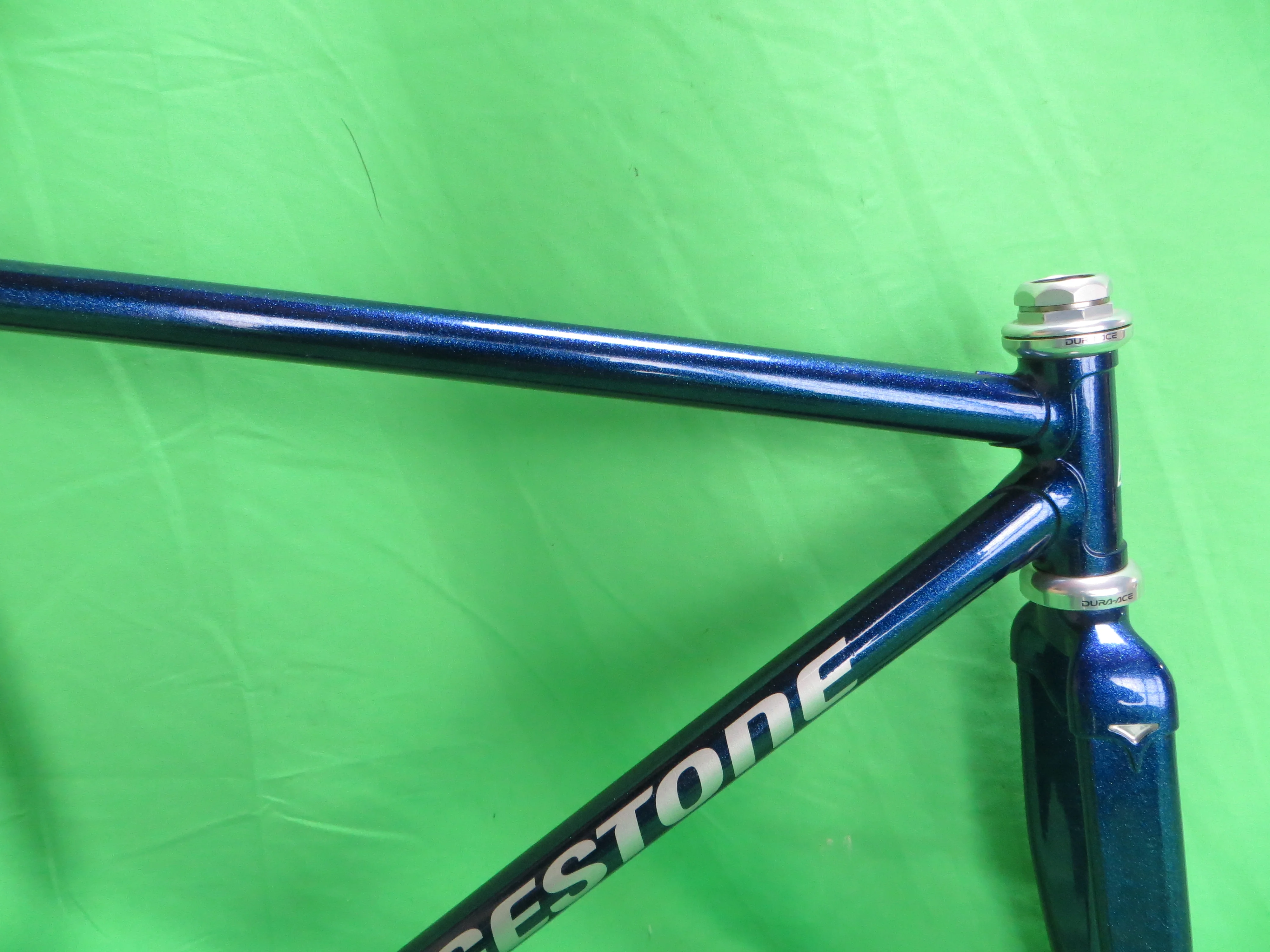 Bridgestone Columbus Max Fork // Deep Blue Metallic with Super Fine Blue Flake // 49.5cm - Image 12