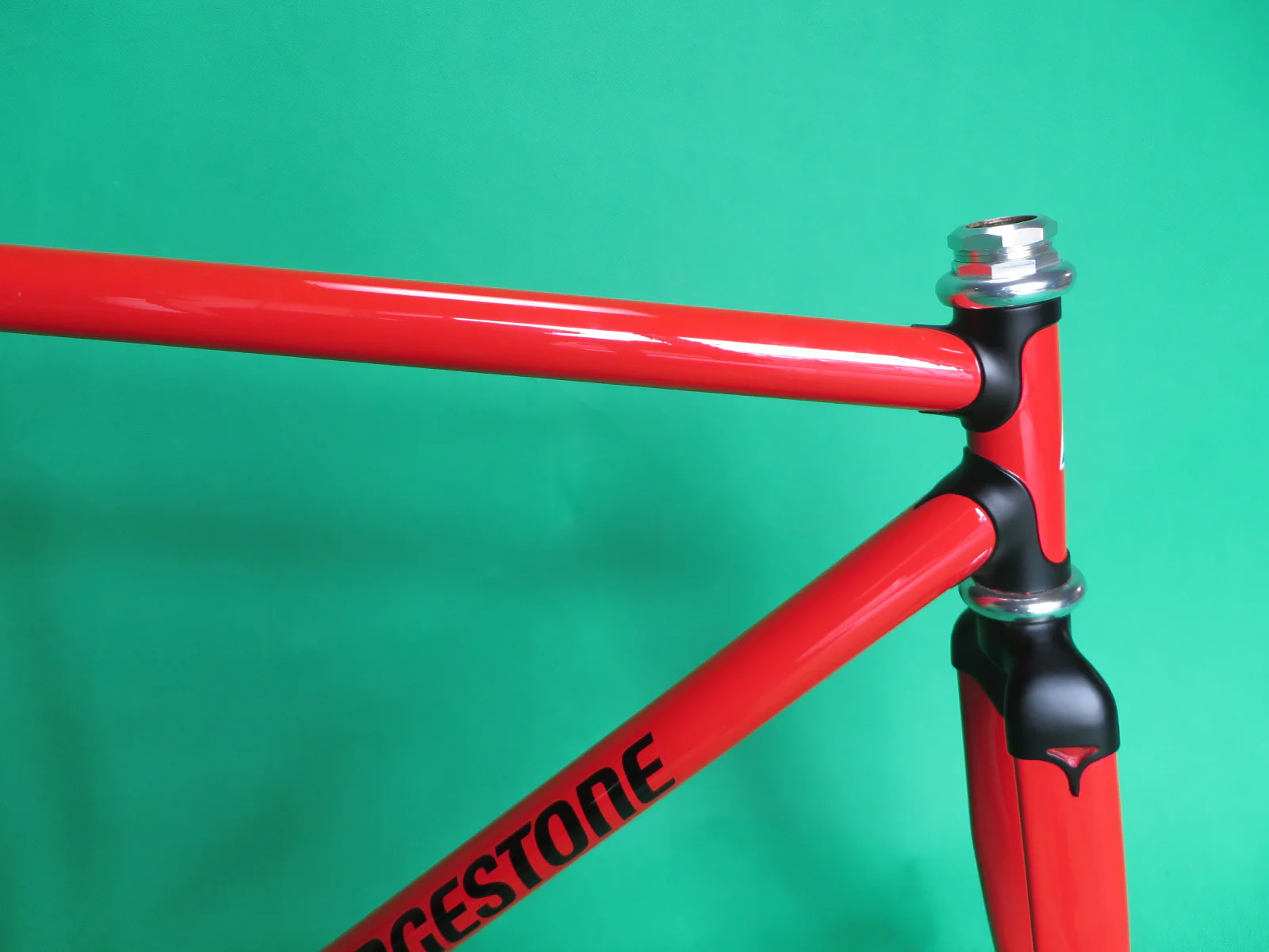 Bridgestone Columbus Max Fork / Kaisei 8630R // Red / Matte Black Lugs / // 50cm - Image 11
