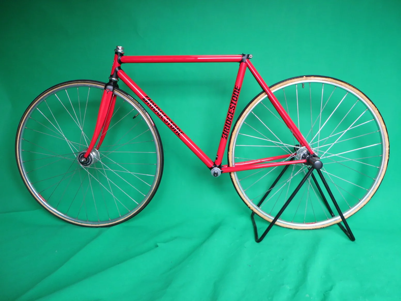 Bridgestone Columbus Max Fork / Kaisei 8630R // Red / Matte Black Lugs / // 50cm - Image 15