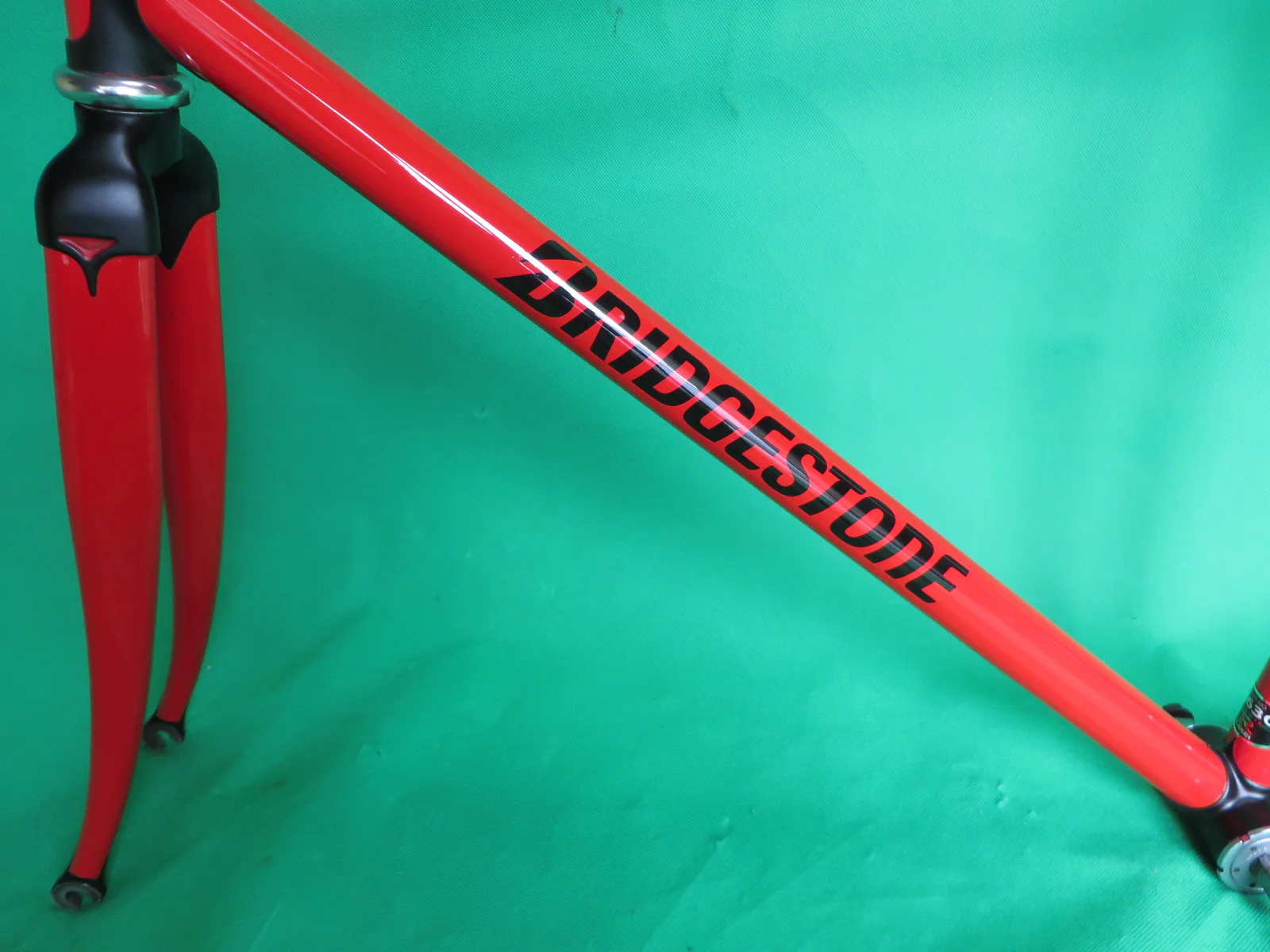Bridgestone Columbus Max Fork / Kaisei 8630R // Red / Matte Black Lugs / // 50cm - Image 6