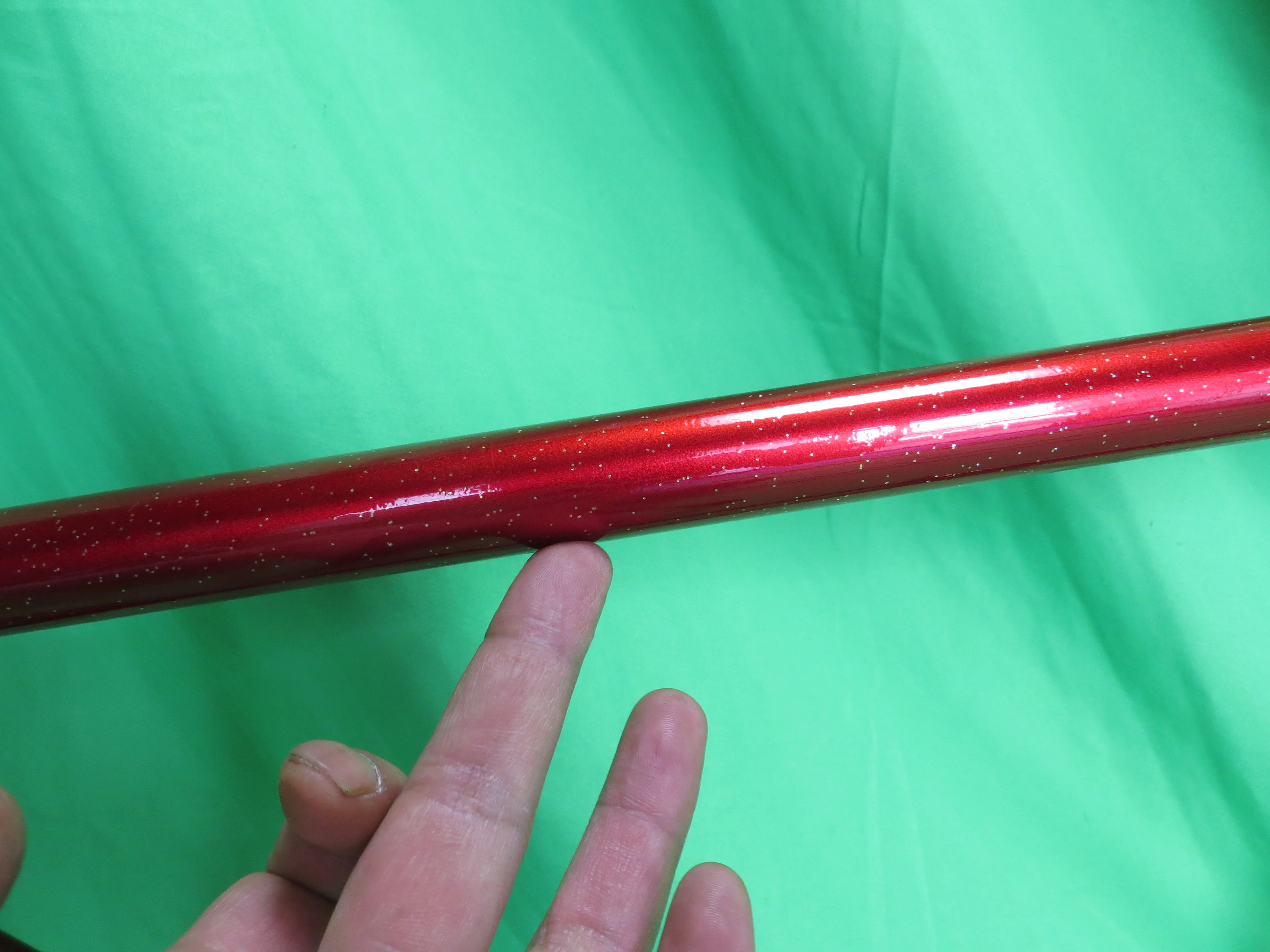 BRIDGESTONE Columbus Max Fork // Red / Gold Lugs with Gold Flake // 53.5cm - Image 5