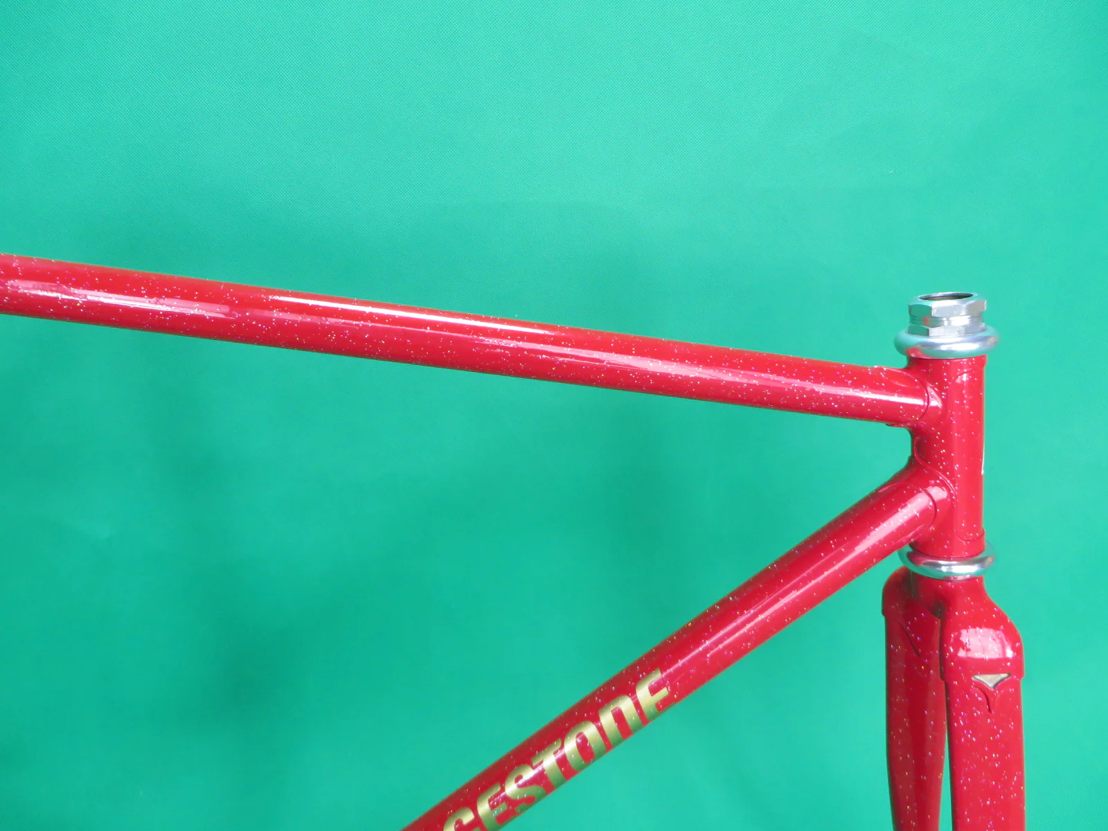 Bridgestone Columbus Max Fork // Red with rainbow flake // 50.5cm - Image 11