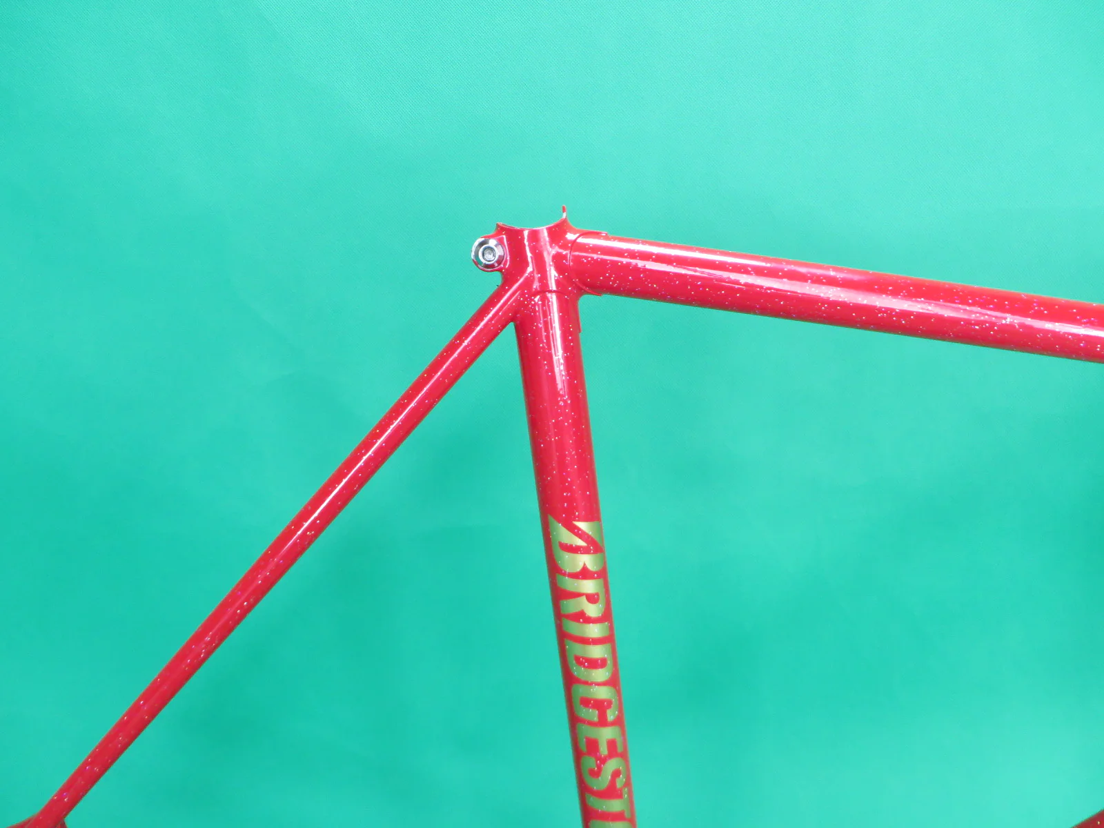 Bridgestone Columbus Max Fork // Red with rainbow flake // 50.5cm - Image 12