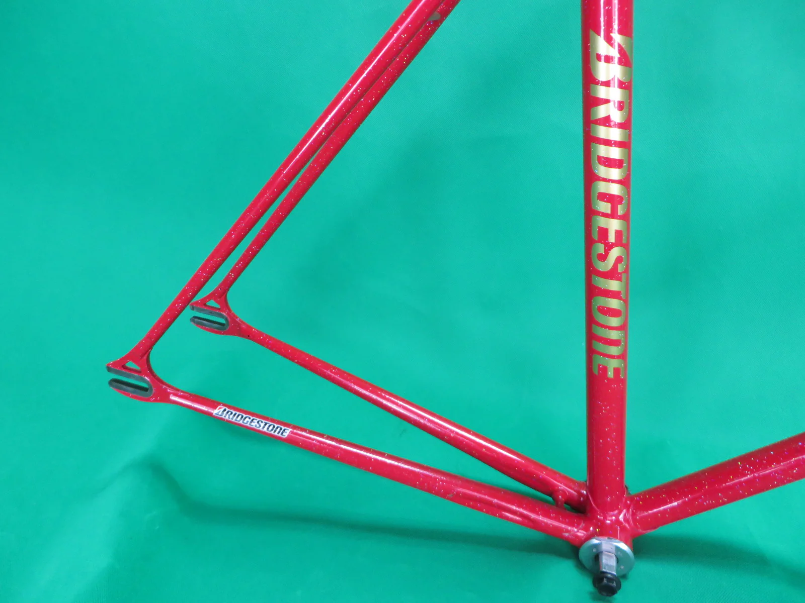 Bridgestone Columbus Max Fork // Red with rainbow flake // 50.5cm - Image 14