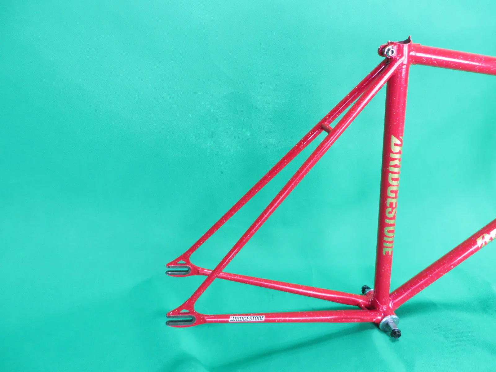 Bridgestone Columbus Max Fork // Red with rainbow flake // 50.5cm - Image 15