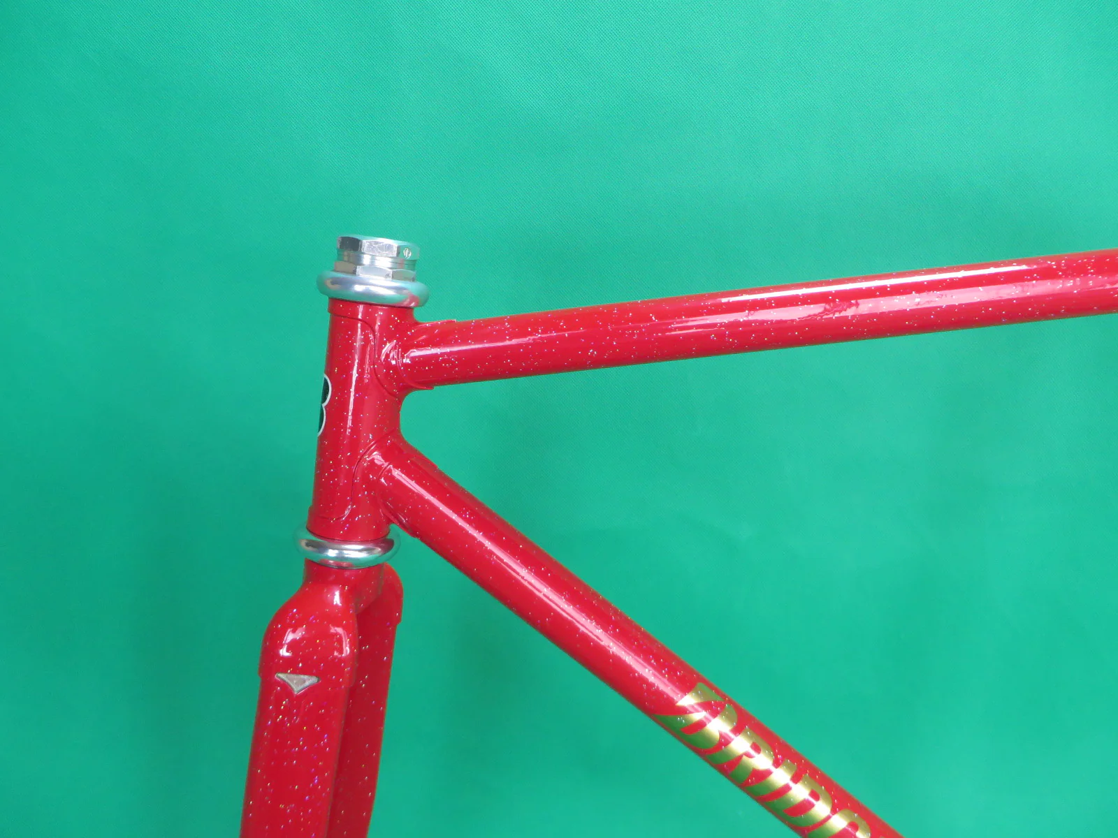 Bridgestone Columbus Max Fork // Red with rainbow flake // 50.5cm - Image 4