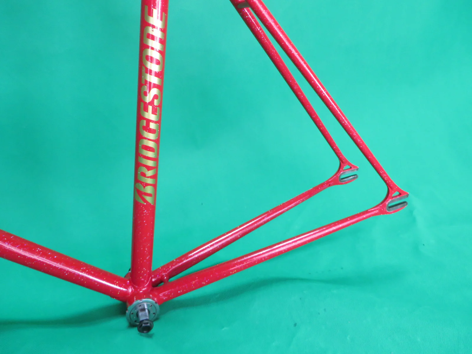 Bridgestone Columbus Max Fork // Red with rainbow flake // 50.5cm - Image 7