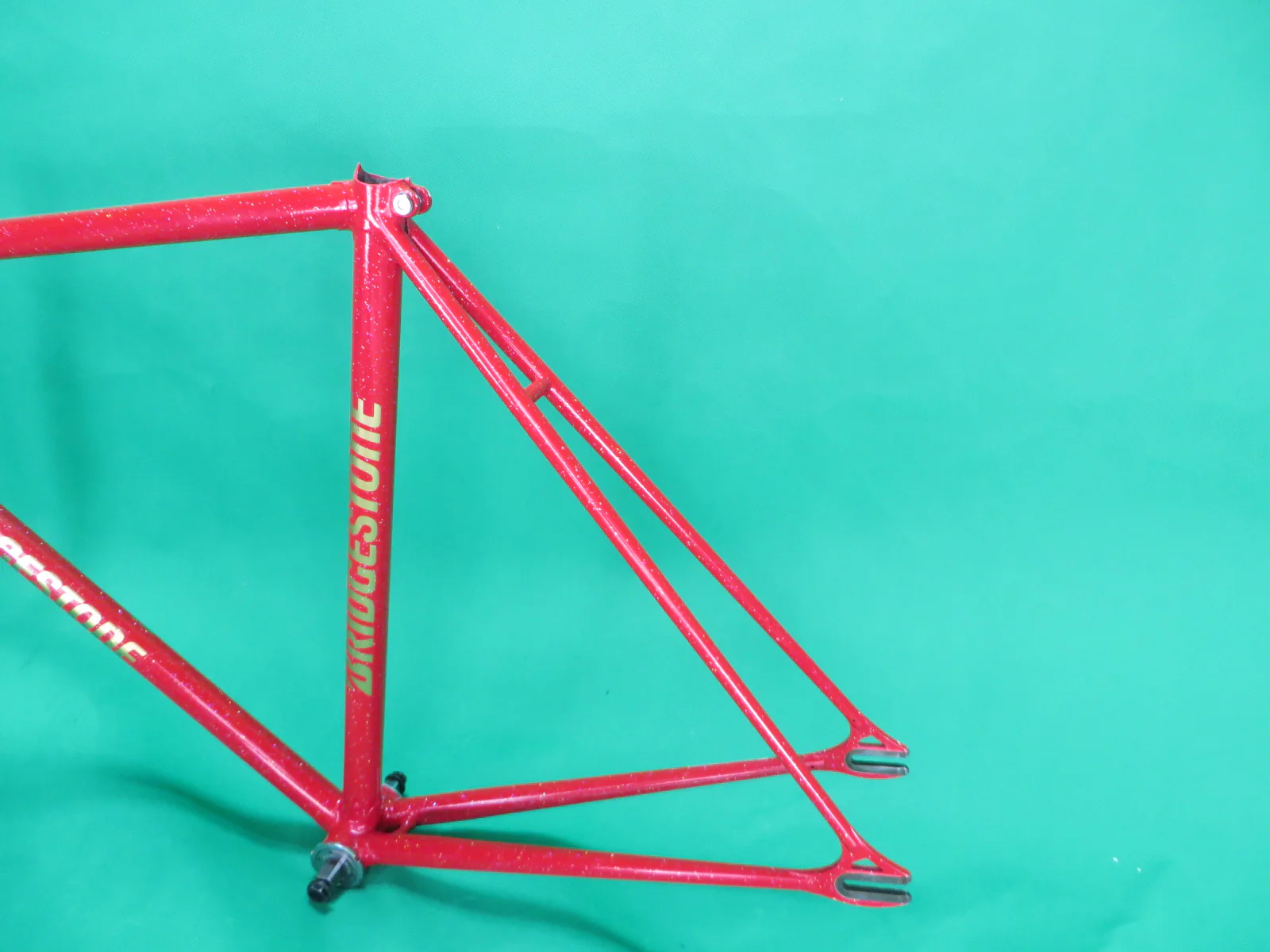 Bridgestone Columbus Max Fork // Red with rainbow flake // 50.5cm - Image 8