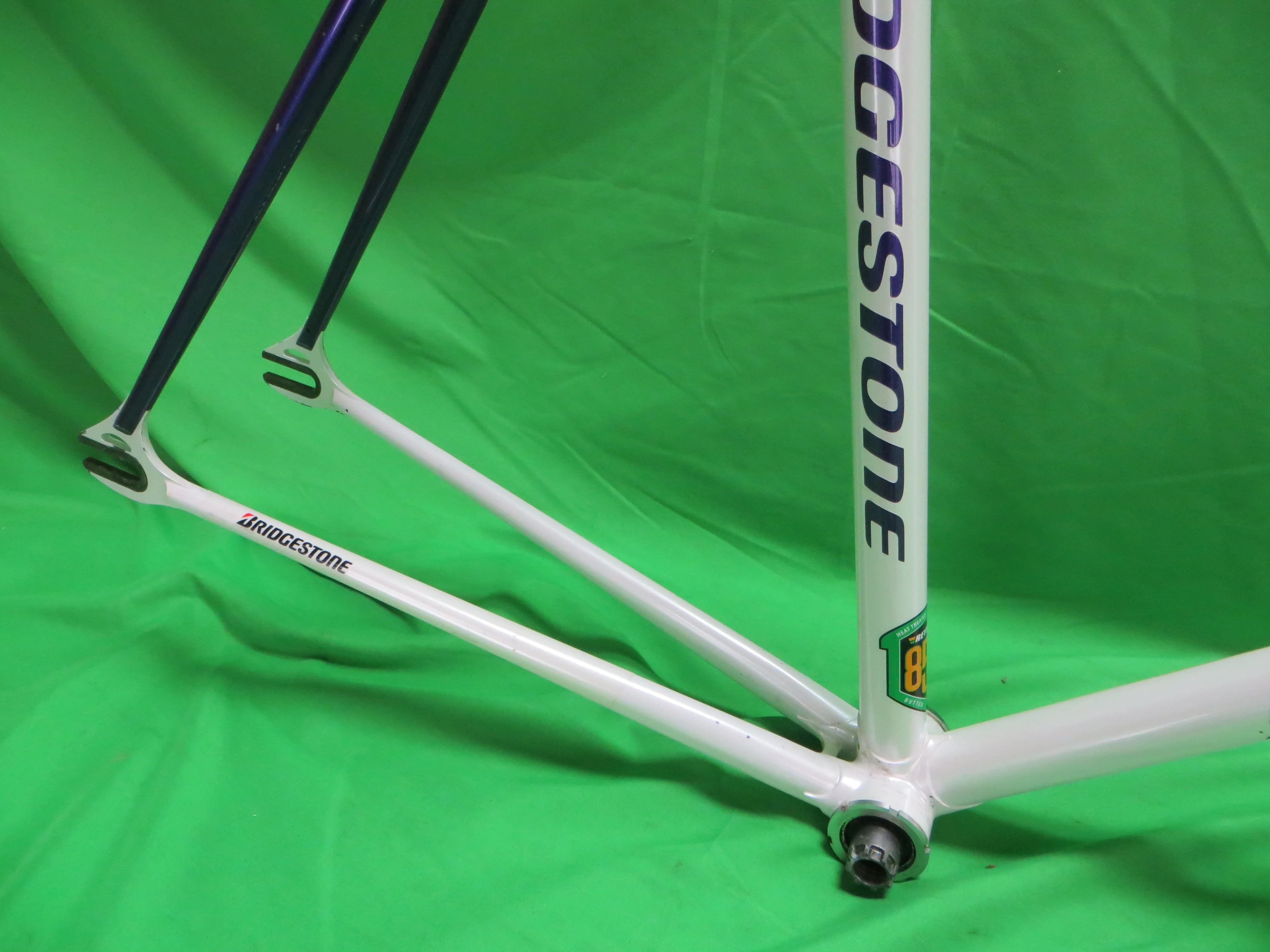 Bridgestone Columbus Max Fork / Reynolds 853 // White / Candy Purple Two Tone // 55cm - Image 14