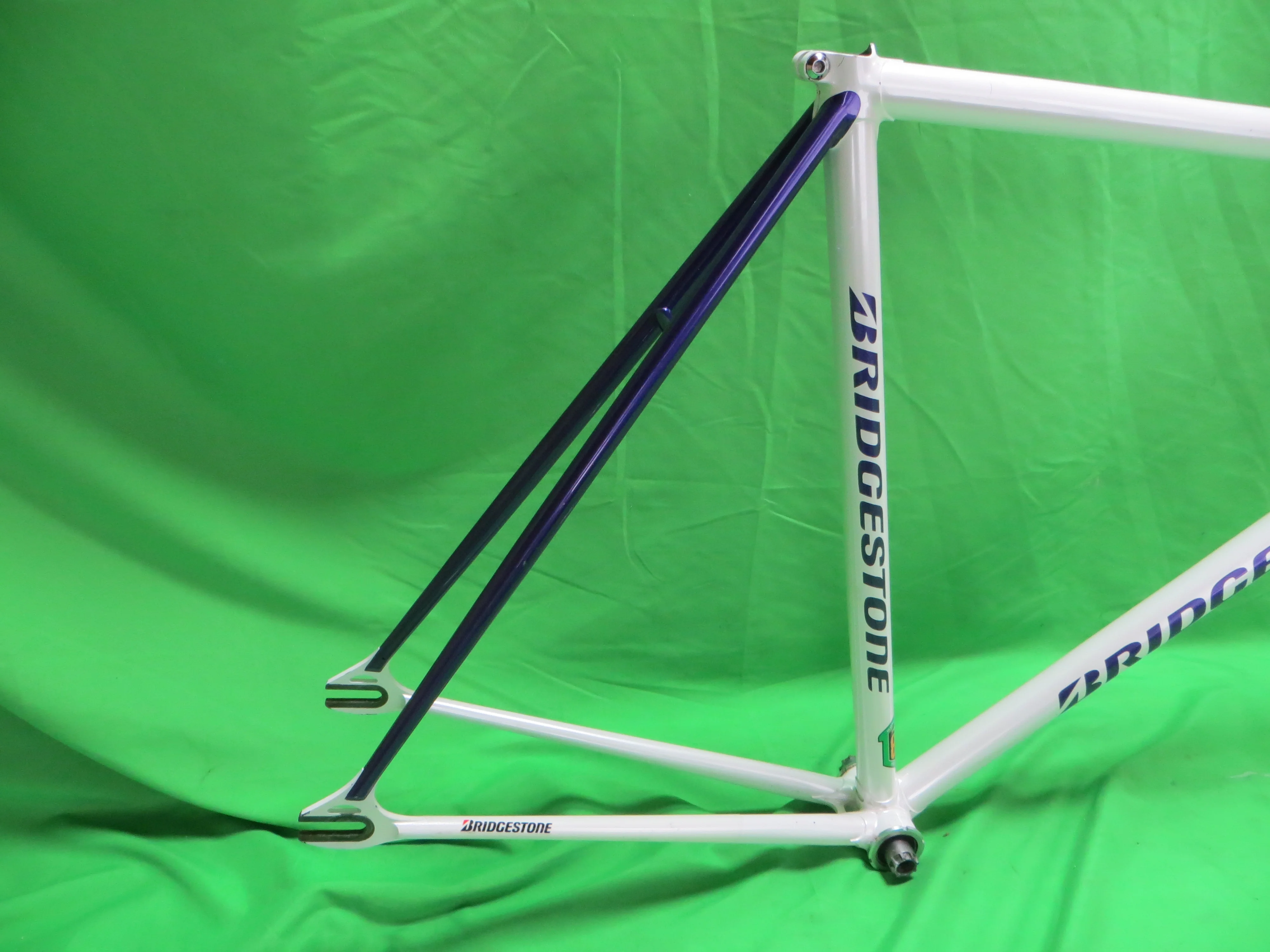 Bridgestone Columbus Max Fork / Reynolds 853 // White / Candy Purple Two Tone // 55cm - Image 15