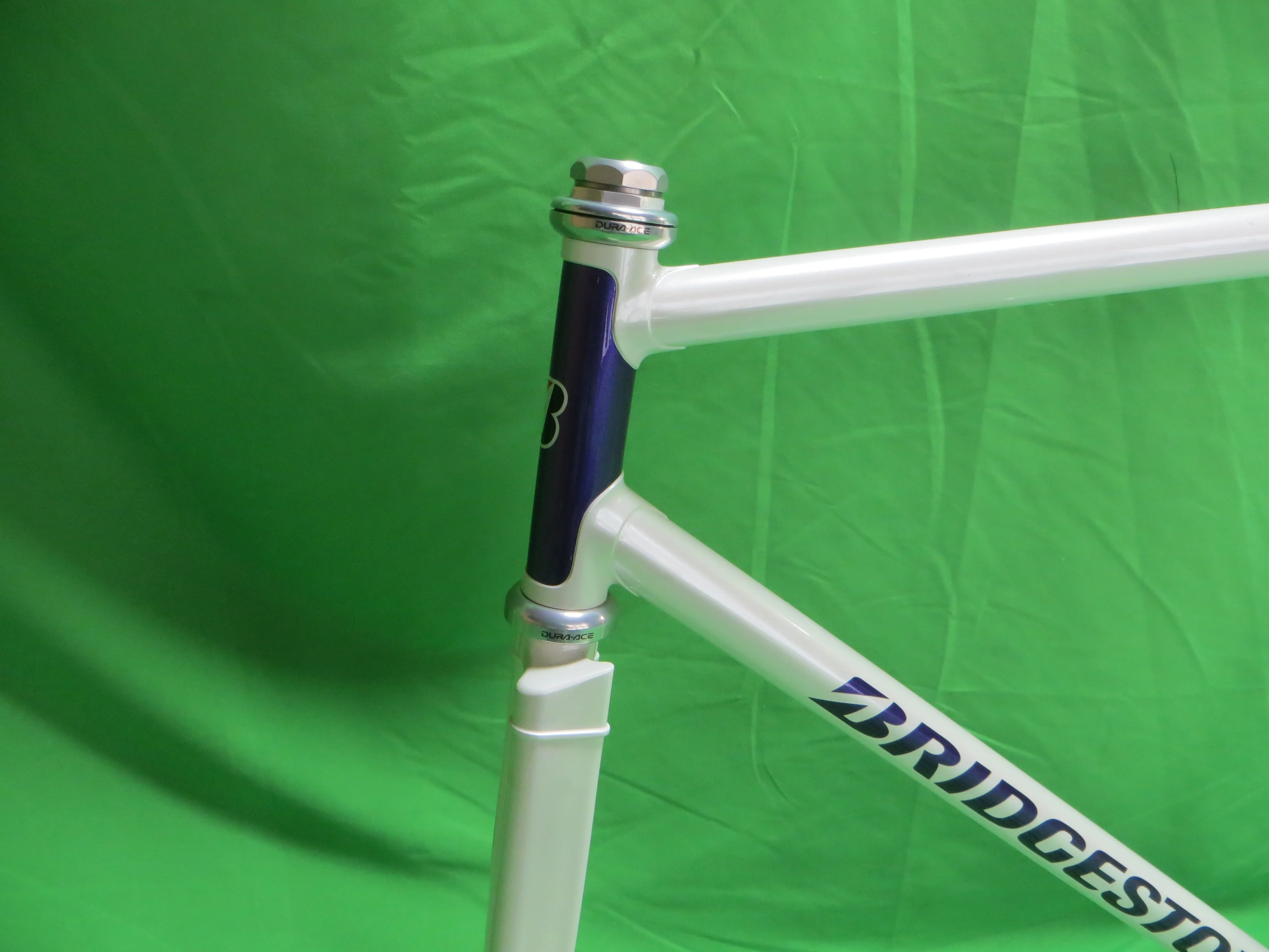 Bridgestone Columbus Max Fork / Reynolds 853 // White / Candy Purple Two Tone // 55cm - Image 2