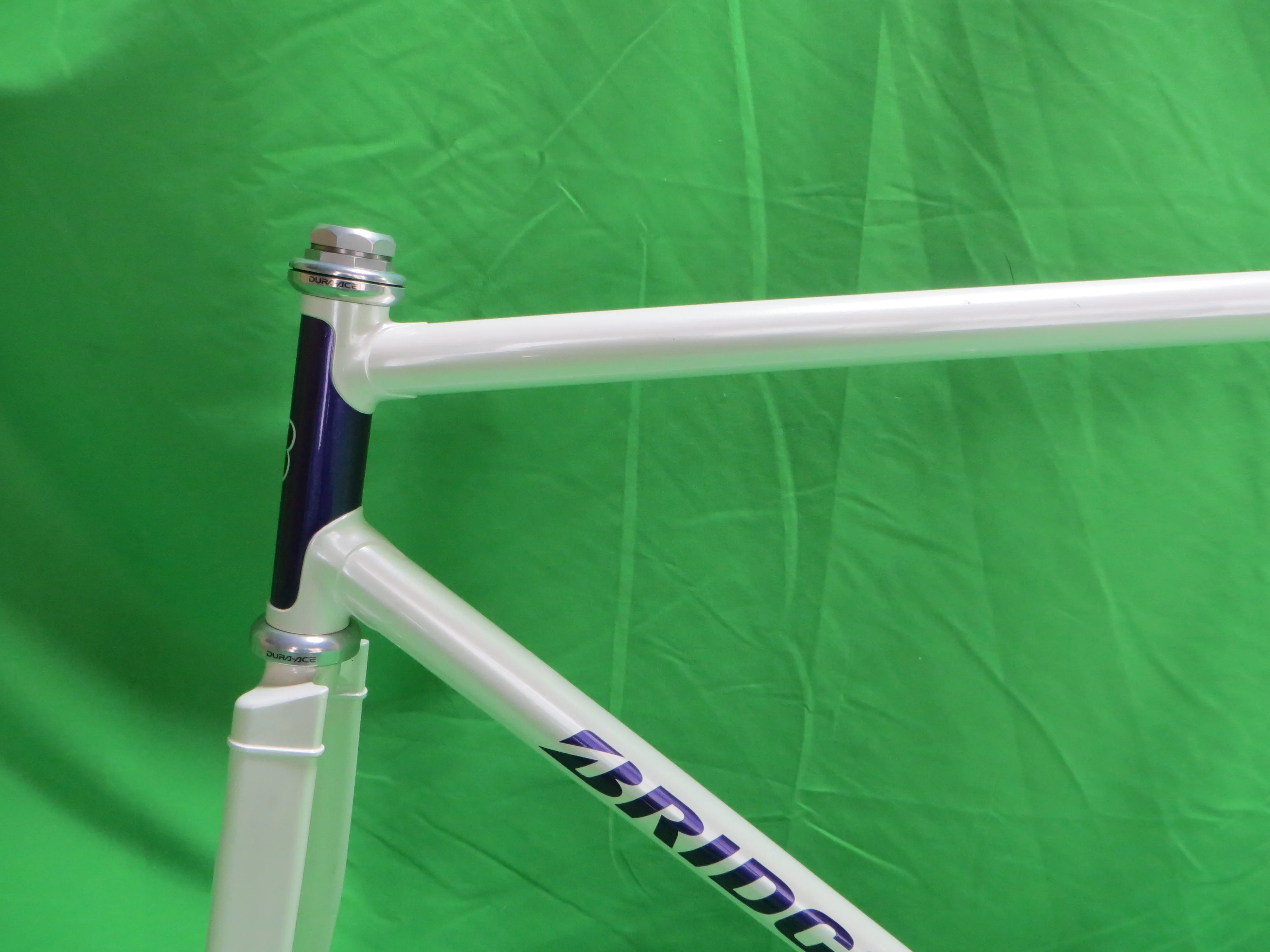Bridgestone Columbus Max Fork / Reynolds 853 // White / Candy Purple Two Tone // 55cm - Image 4