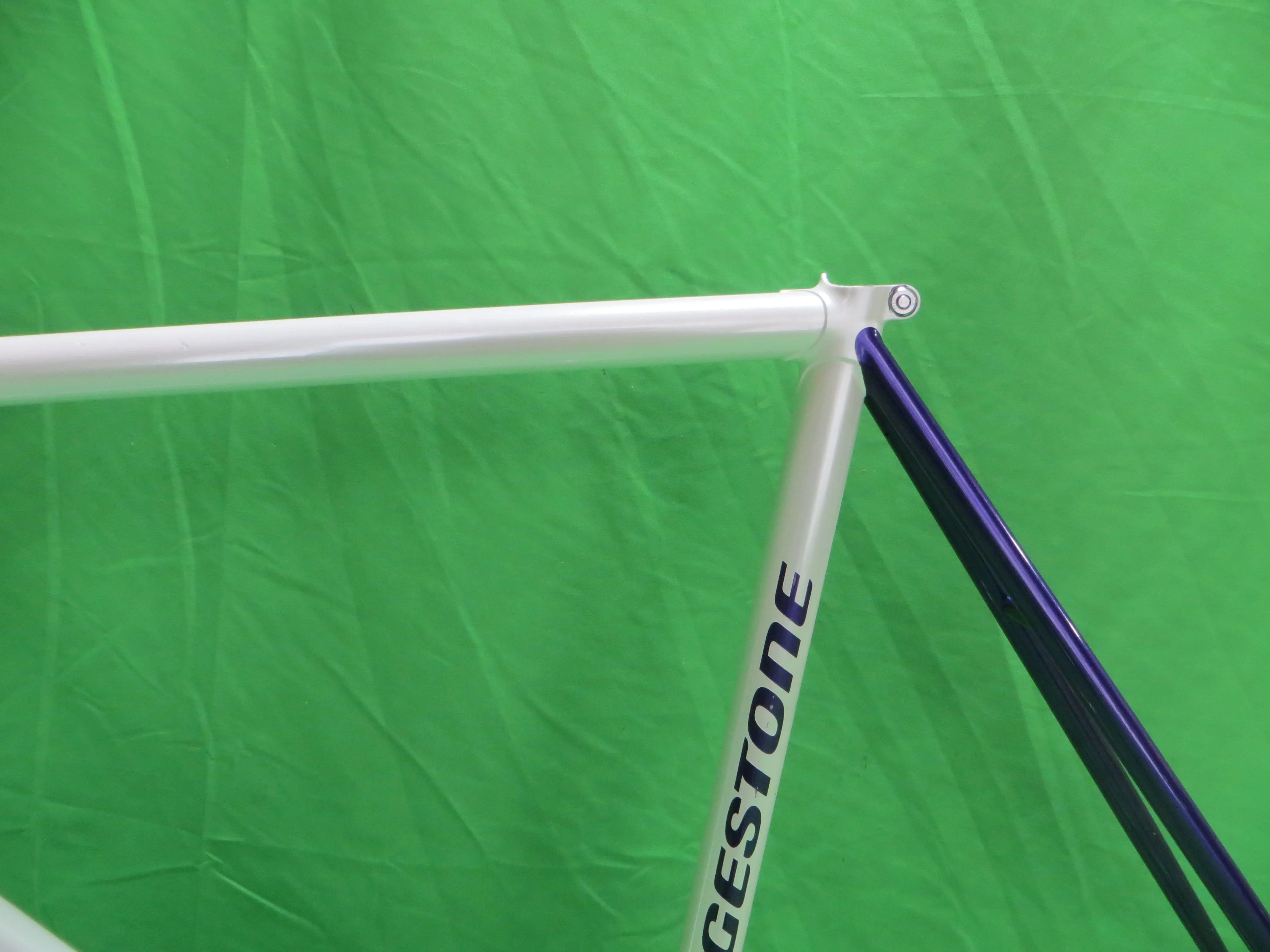 Bridgestone Columbus Max Fork / Reynolds 853 // White / Candy Purple Two Tone // 55cm - Image 5