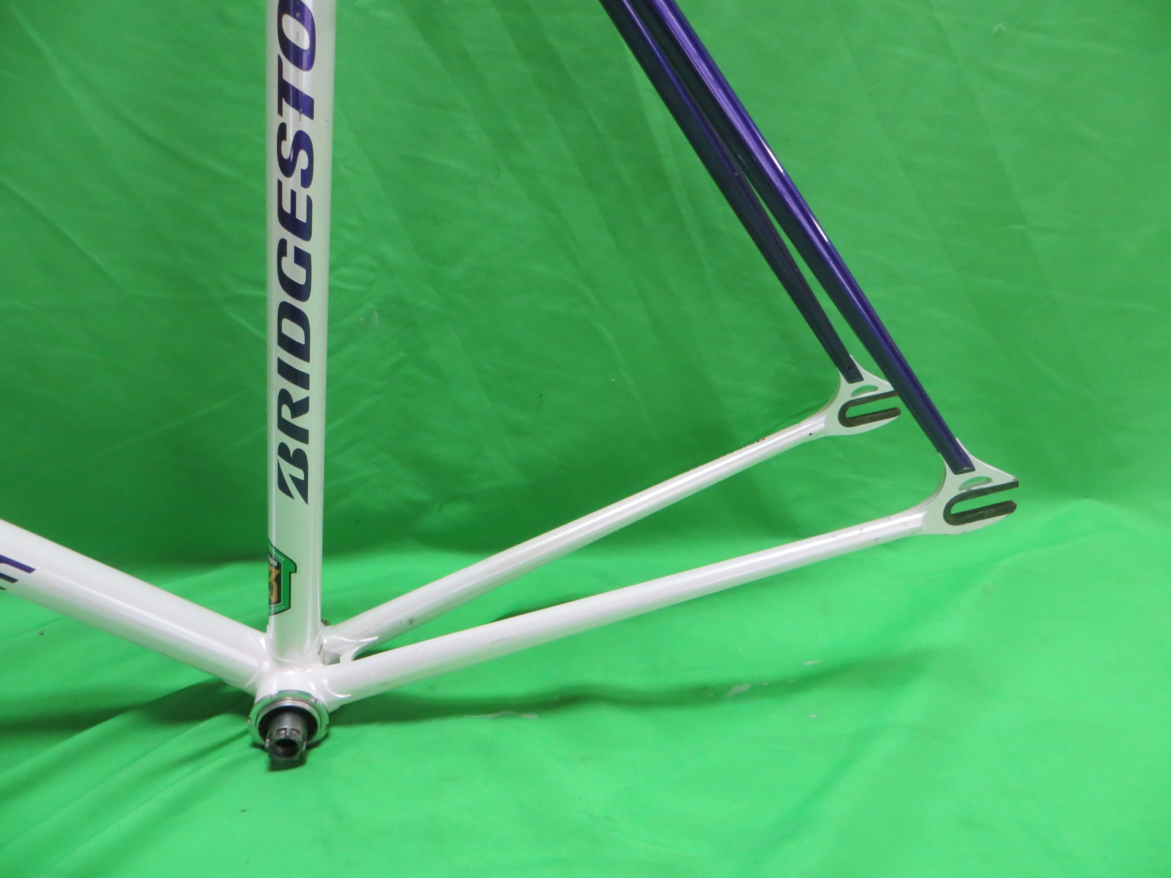 Bridgestone Columbus Max Fork / Reynolds 853 // White / Candy Purple Two Tone // 55cm - Image 7